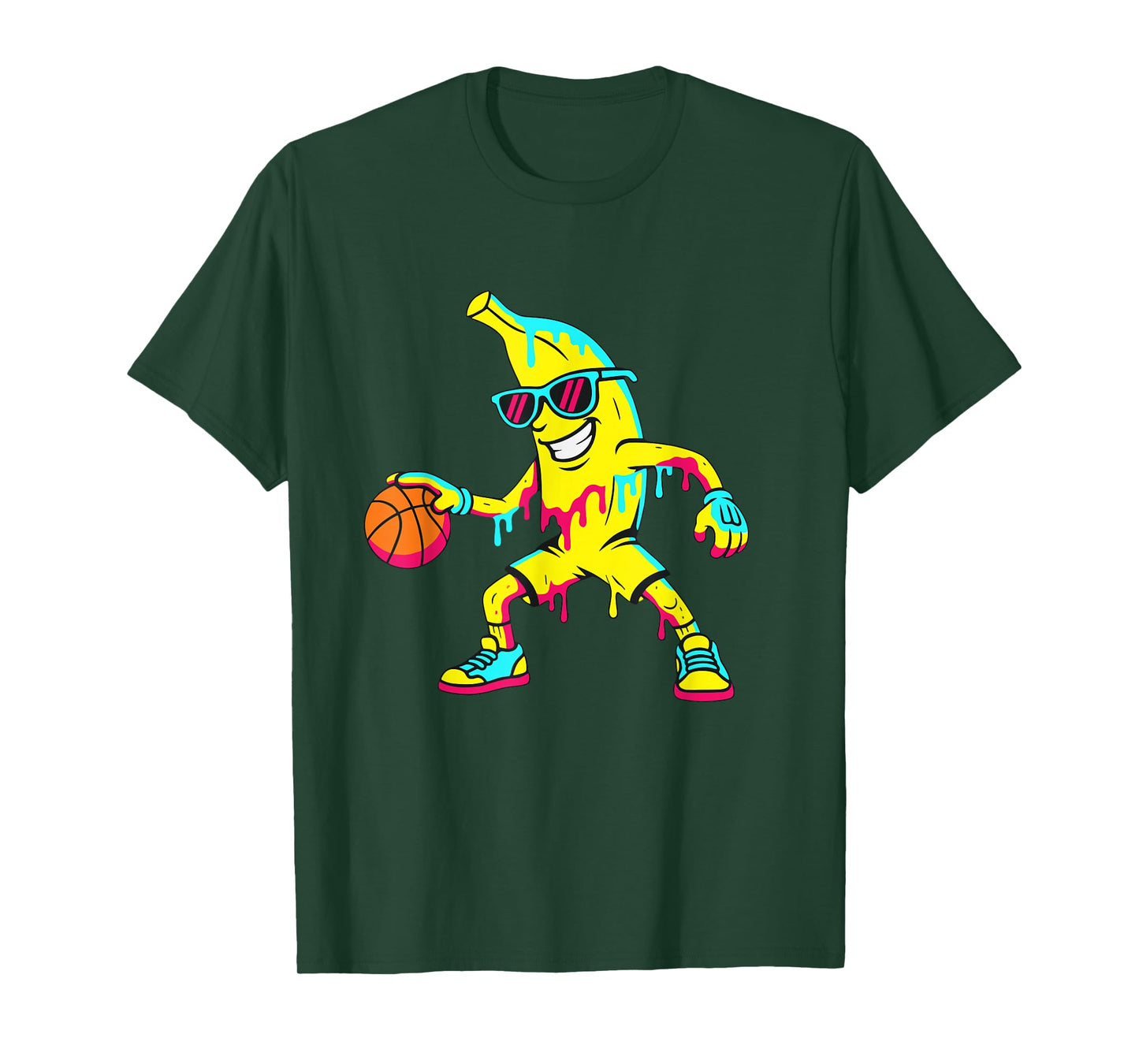 Banana Funny Basketball Drip Kids Youth Boys Girls T-Shirt