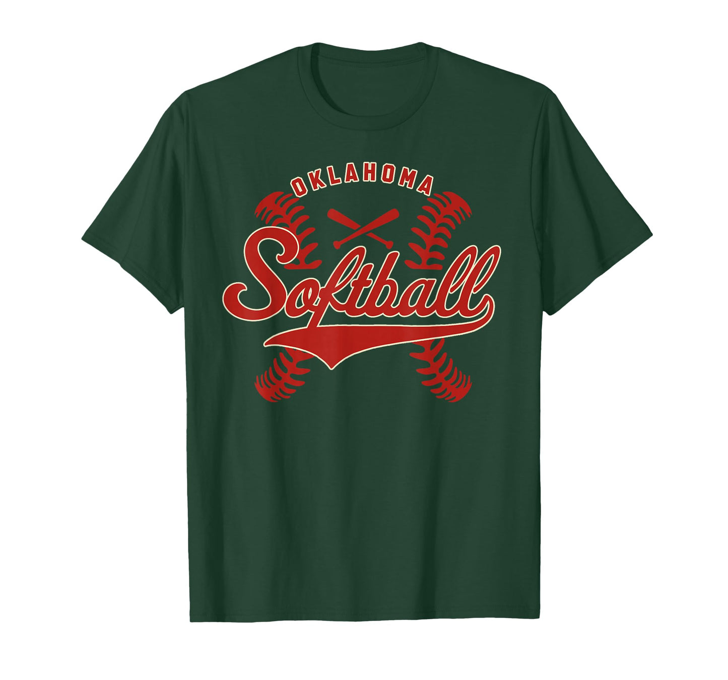 Oklahoma Softball Vintage Mens Kids Team Retro Softball Fan T-Shirt