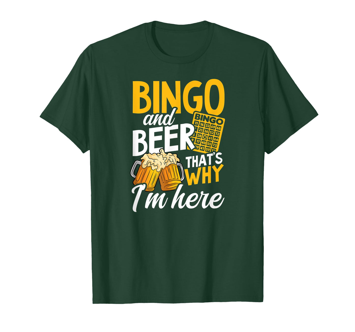 Bingo And Beer That's Why I'm Here Design Bingo Queen T-Shirt