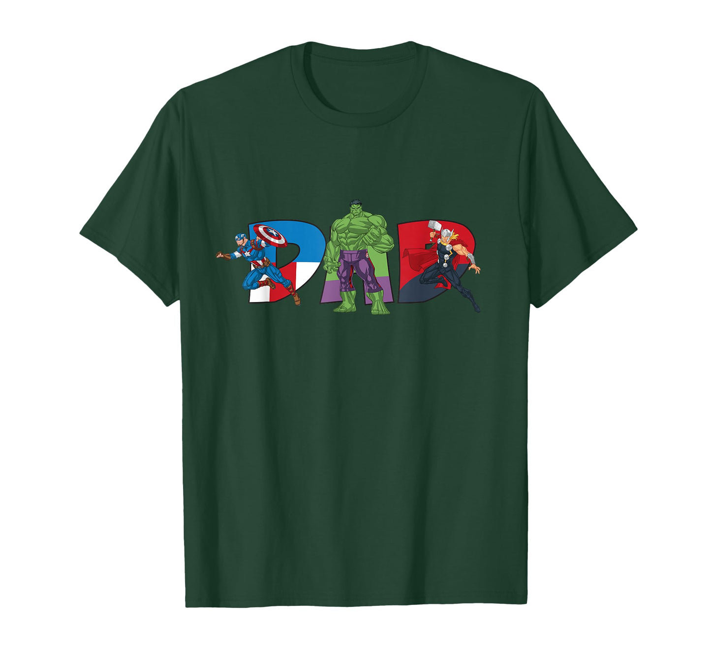 Marvel Avengers Team Dad Father’s Day Family Trip Birthday T-Shirt
