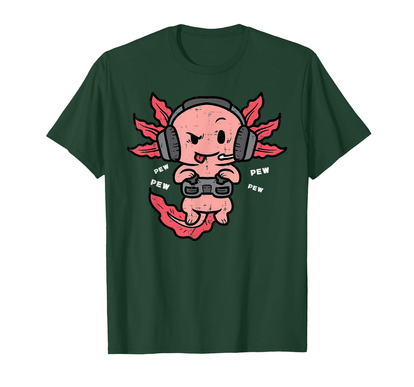 Gamer Axolotl Funny Video Gaming Men Boys Kids Youth Teens T-Shirt