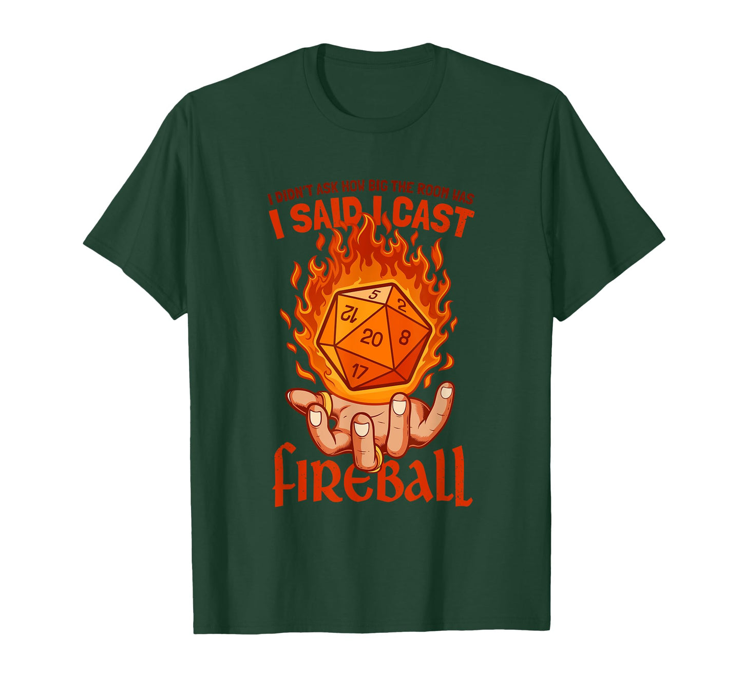 Funny Fireball Wizard Joke Mage Sorcerer Warlock Funny RPG T-Shirt