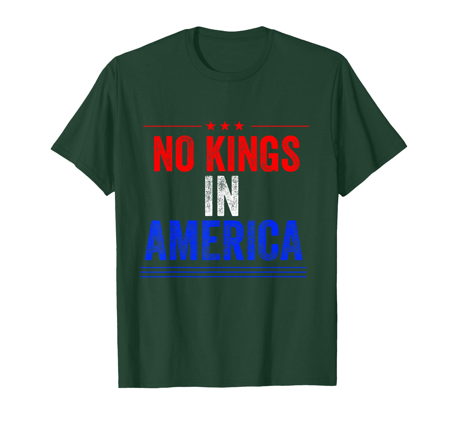 No Kings in America flag Protest Save Democracy T-Shirt