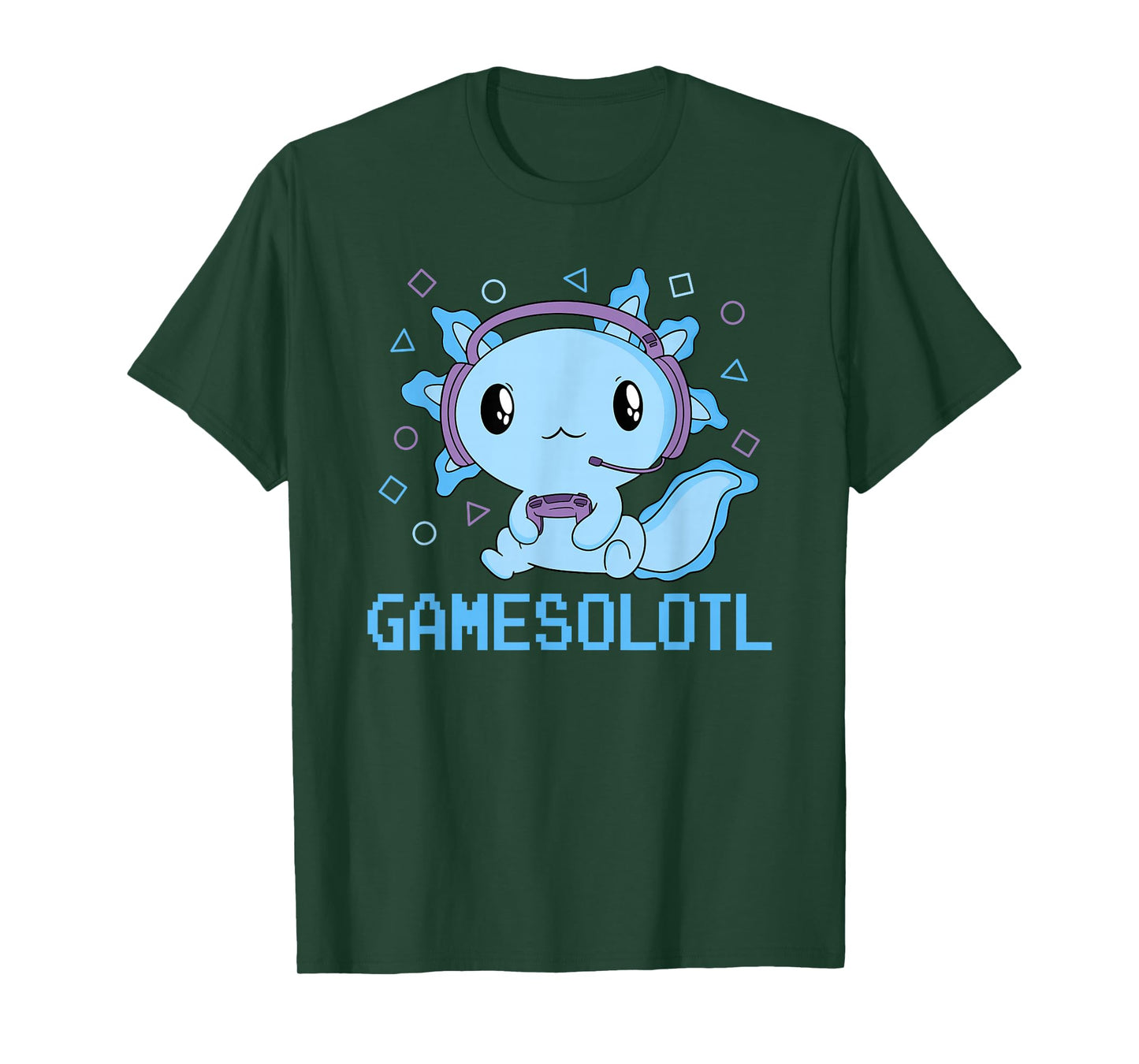 Funny Gamesolotl Kawaii Gaming Axolotl Video Gamer Boys Kids T-Shirt
