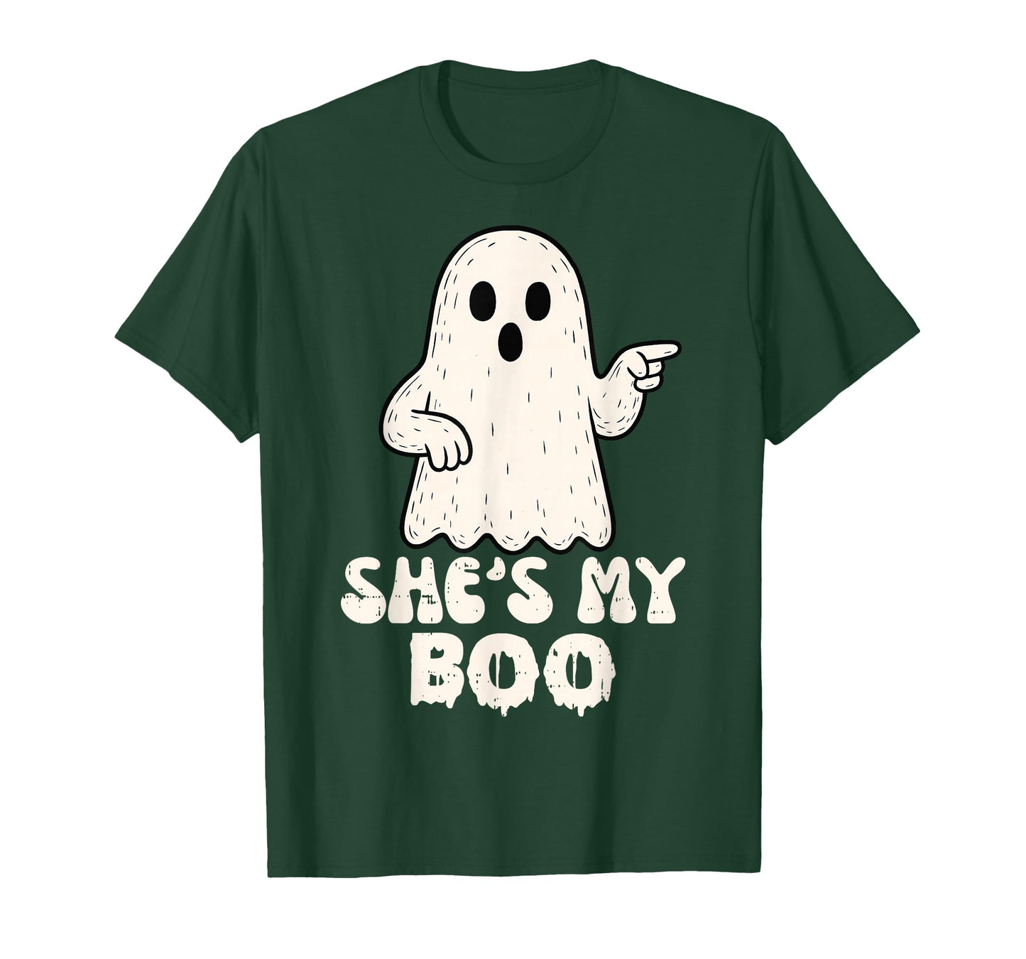 She's My Boo Couples Matching Halloween Costume Ghost T-Shirt
