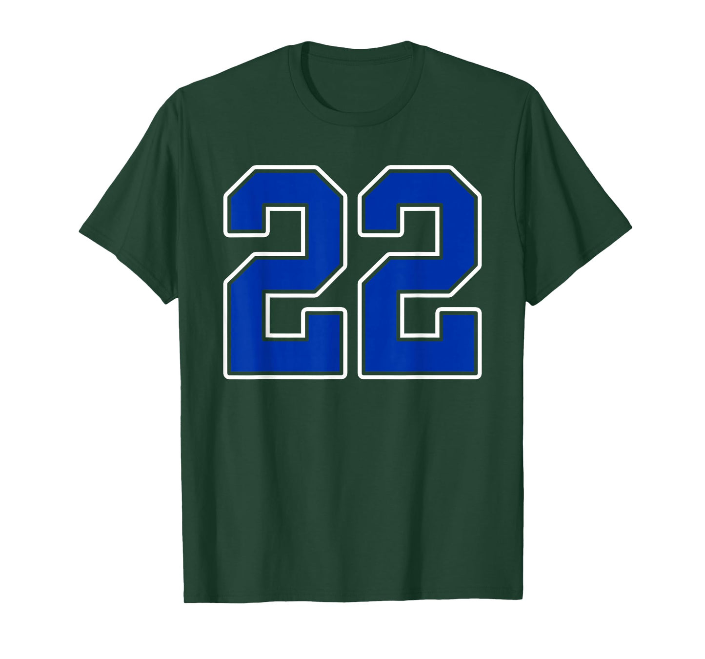 Royal Blue White Number 22 Jersey Player Uniform #22 T-Shirt