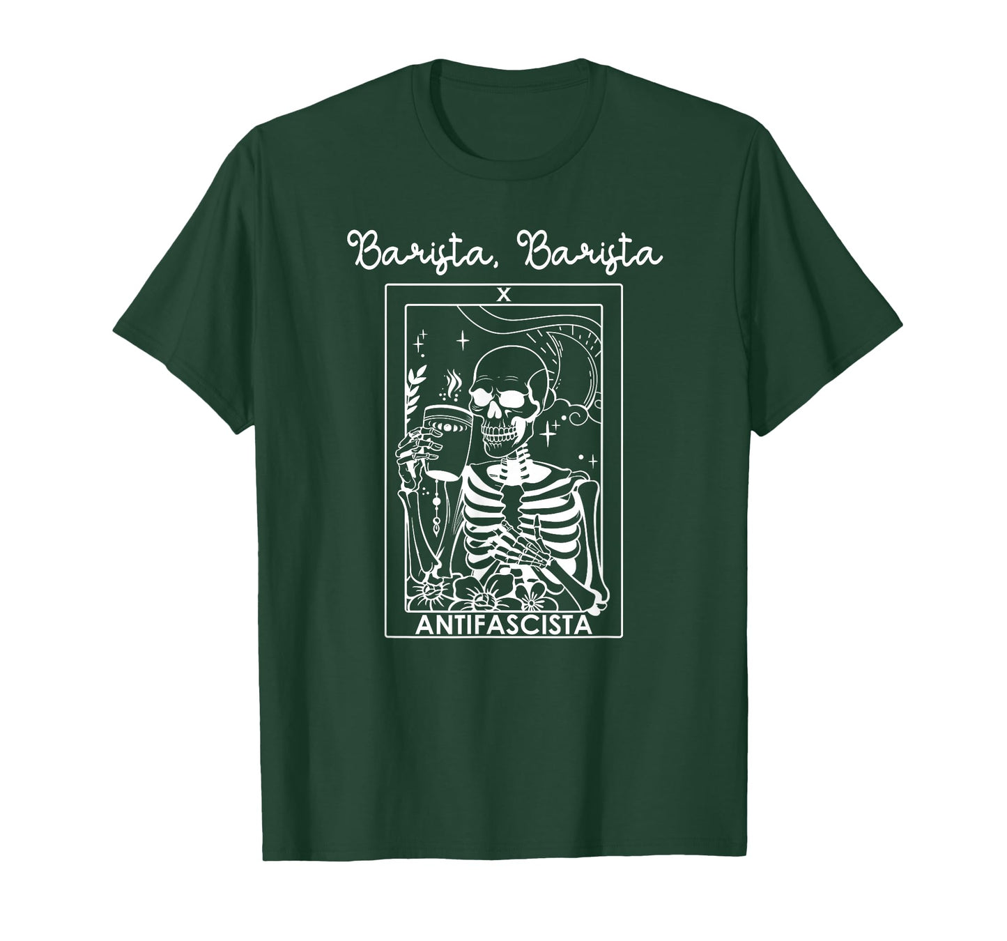 Barista Siempre Antifascista Fall Fascism Resist Halloween T-Shirt