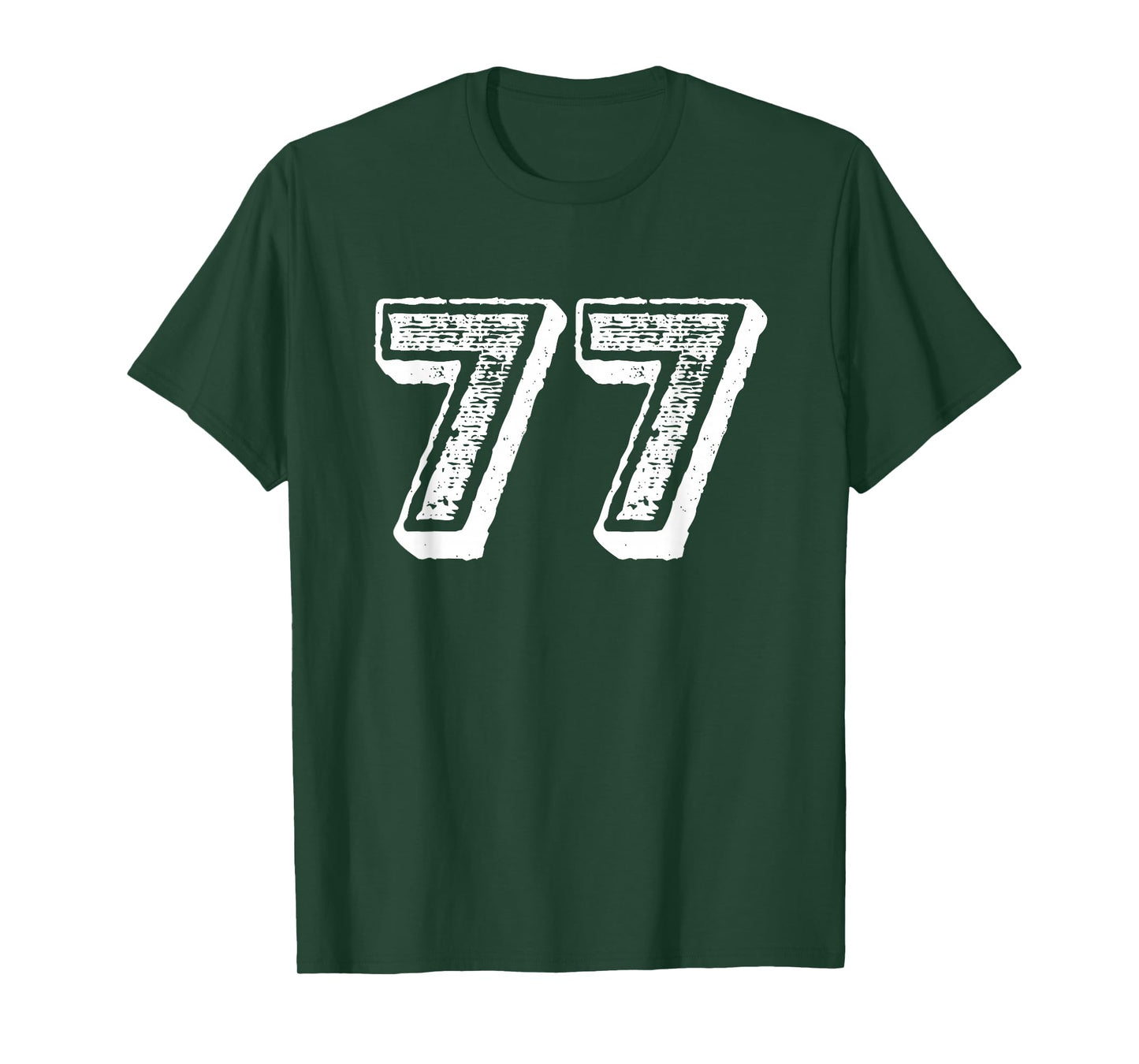Number 77 Sports Jersey Player #77 Fan Front Print Vintage T-Shirt