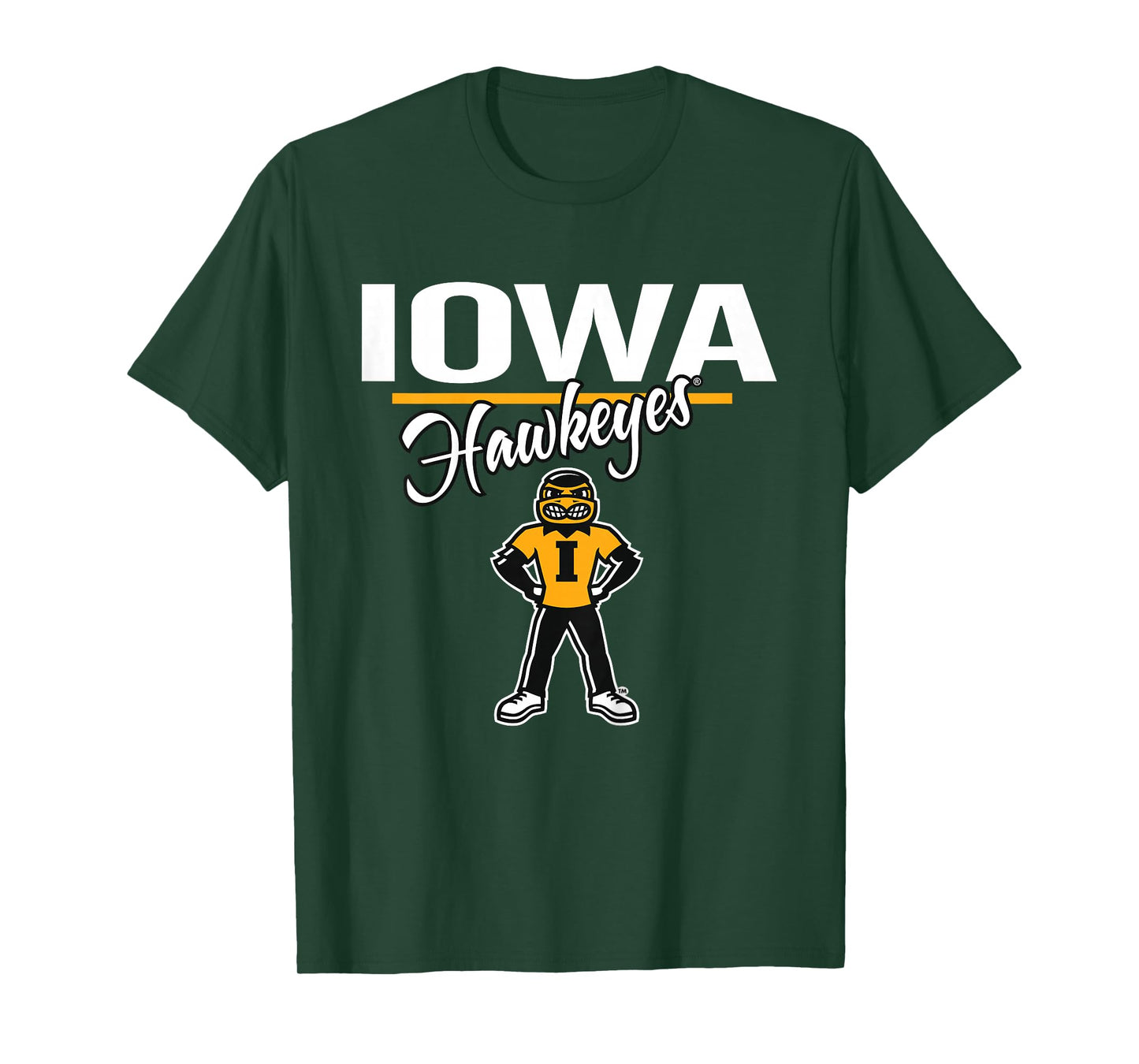 Kids Iowa Hawkeyes Kid's Mascot Black Officially Licensed T-Shirt