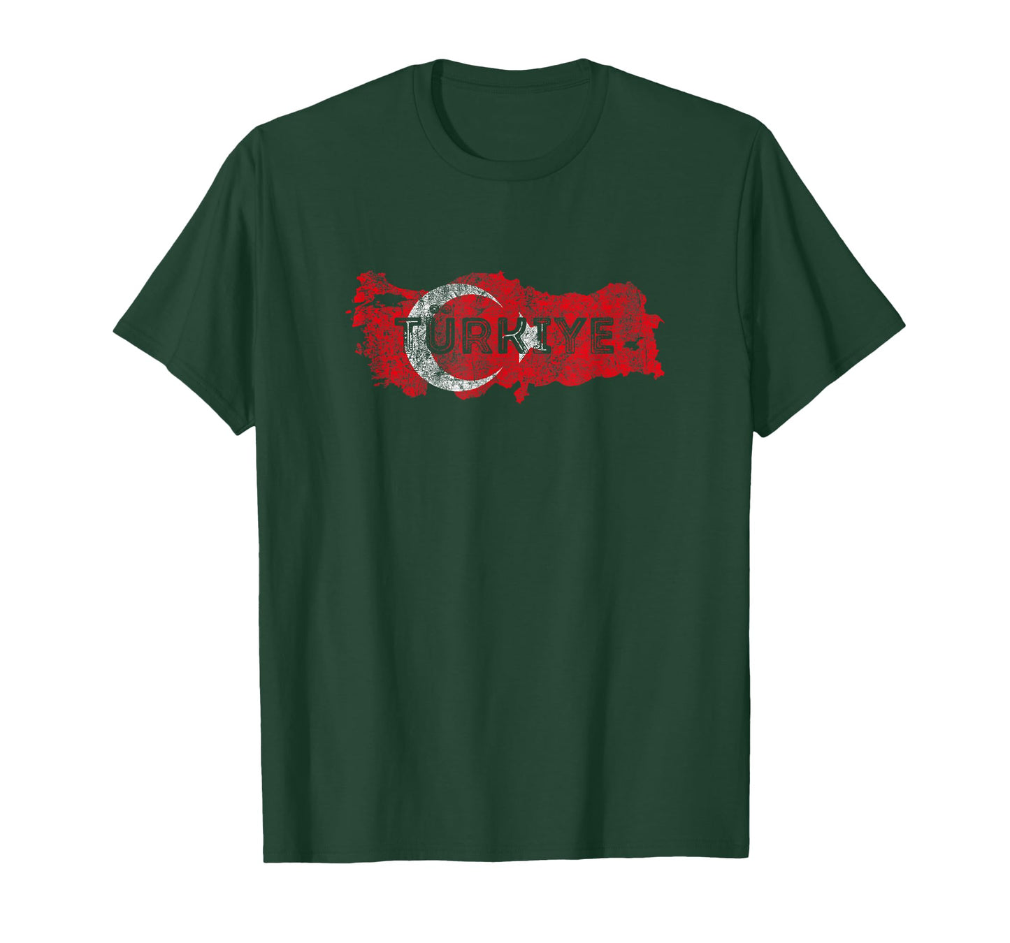 Turkish Map and Flag Souvenir - Distressed Turkiye T-Shirt