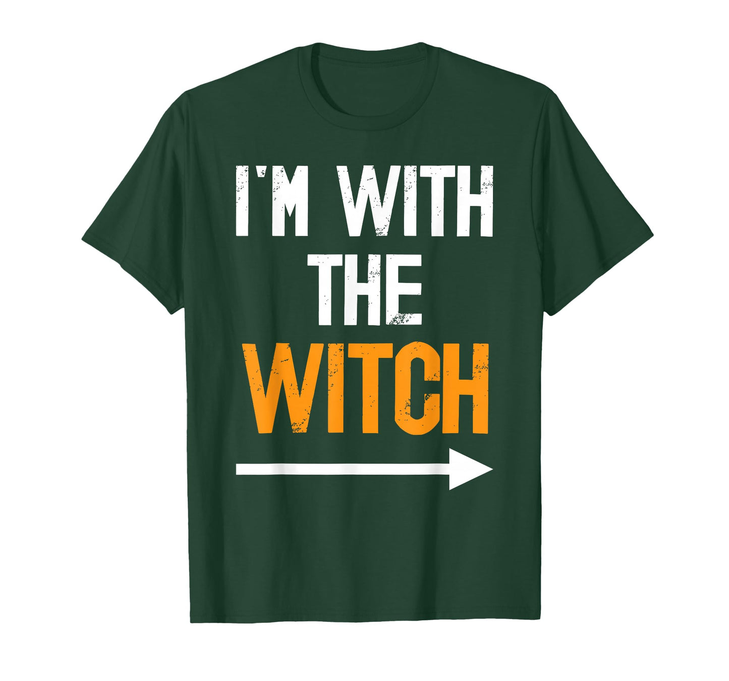 I’m With The Witch Halloween Couples Costume Autumn Party T-Shirt