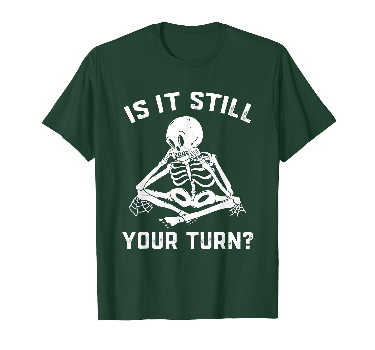 Board Game Player Waiting Skeleton Halloween Gamer Men Women T-Shirt