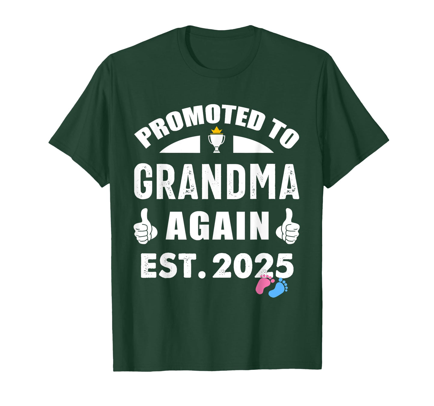 Promoted to Grandma Again 2025 Pregnancy Reveal Pink Or Blue T-Shirt