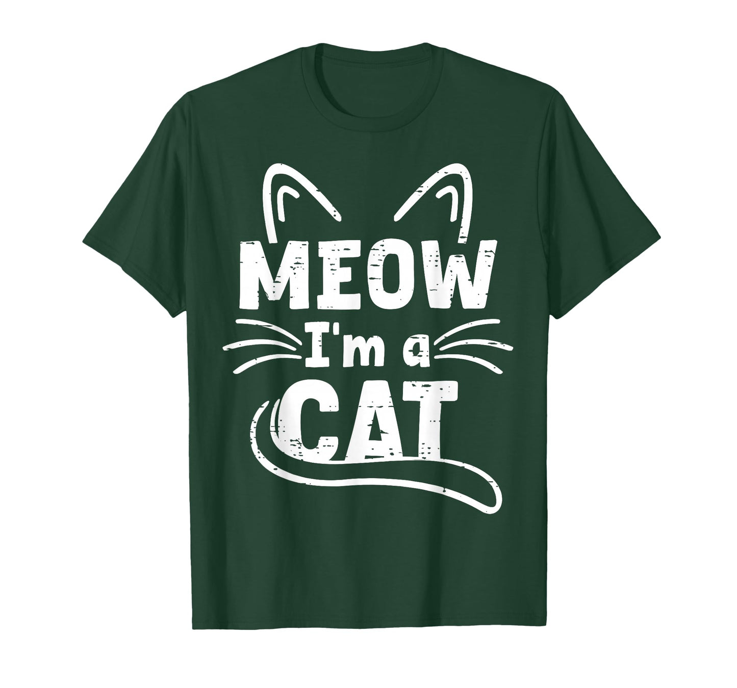 Meow I'm A Cat Shirt Funny Halloween Costume for Men Women T-Shirt
