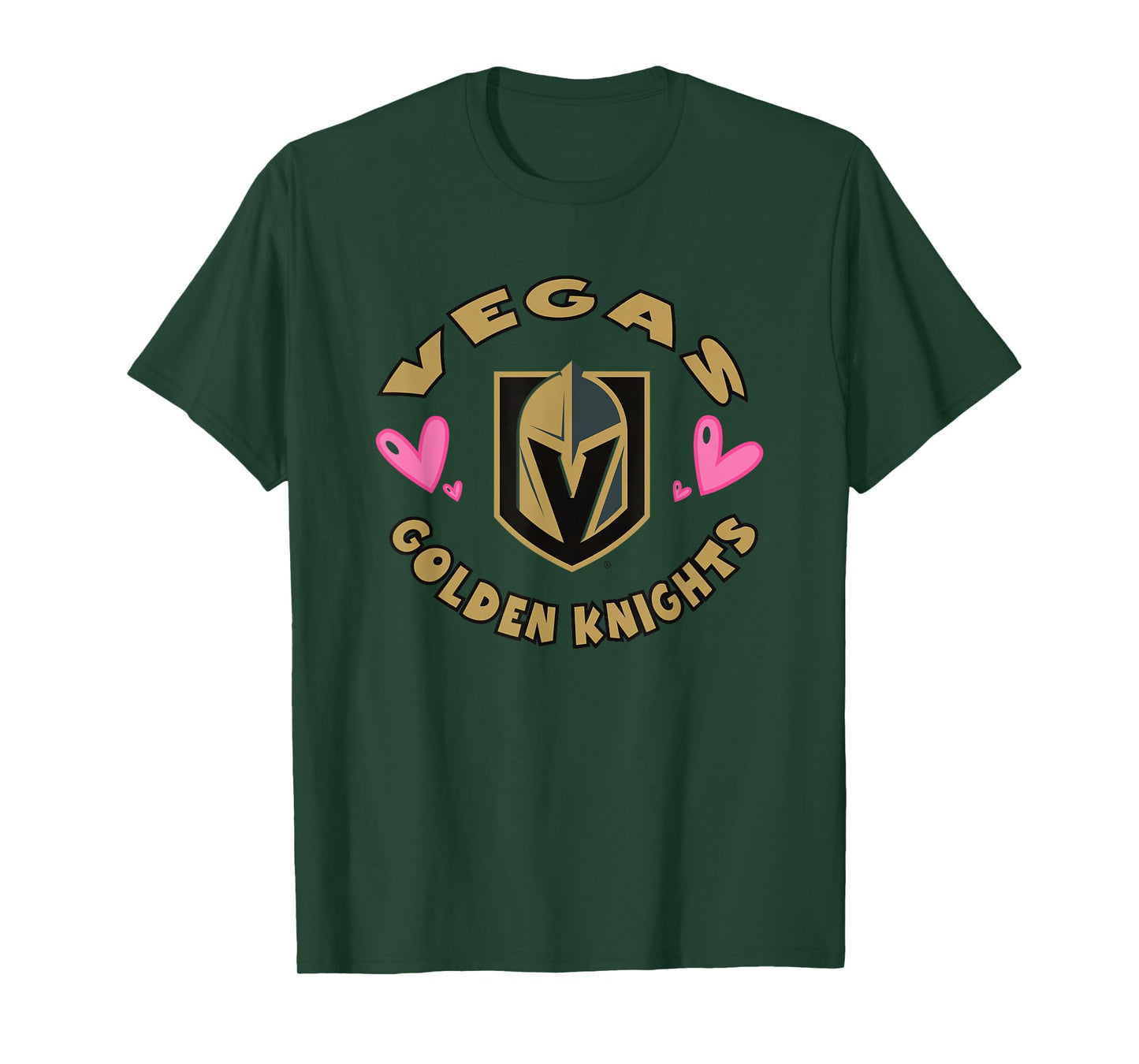 Vegas Golden Knights Valentine Hearts Officially Licensed T-Shirt