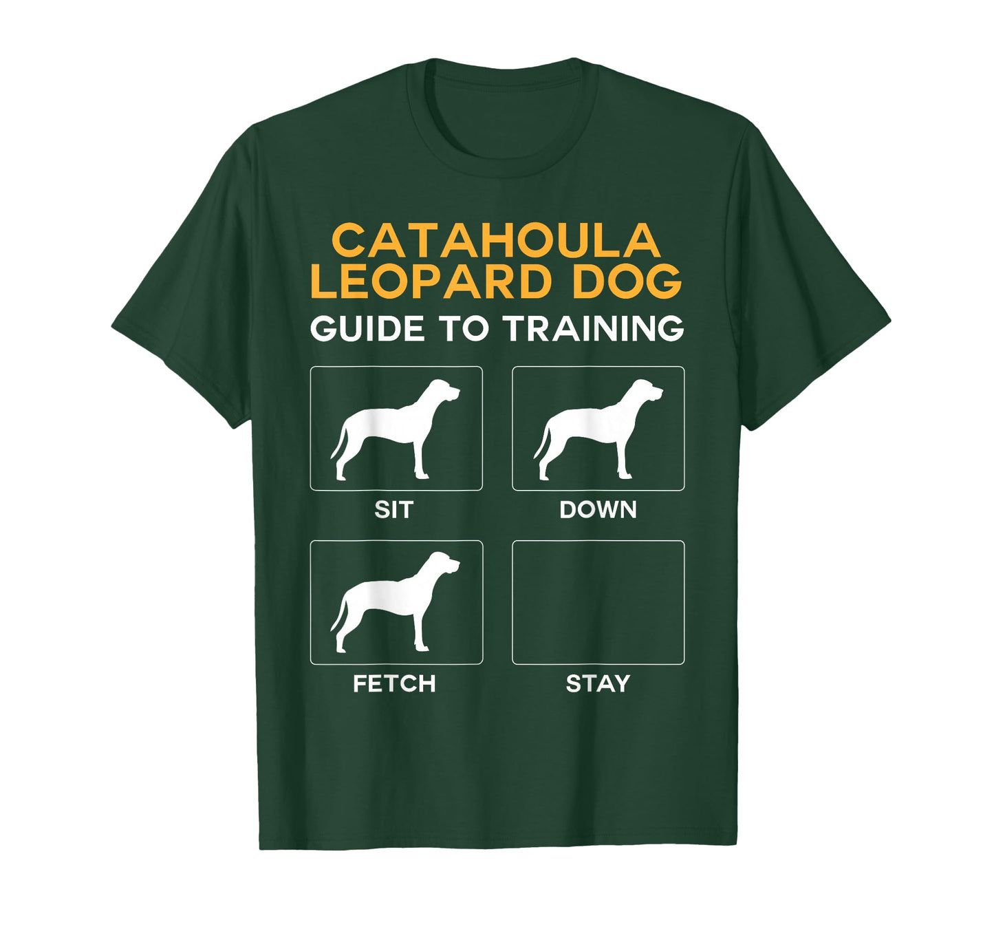 Check out my other Catahoula Leopard Dog T-shirts Unisex Adult Black Cartoon Leopard Dog Guide To Training Dog Obedience T-Shirt