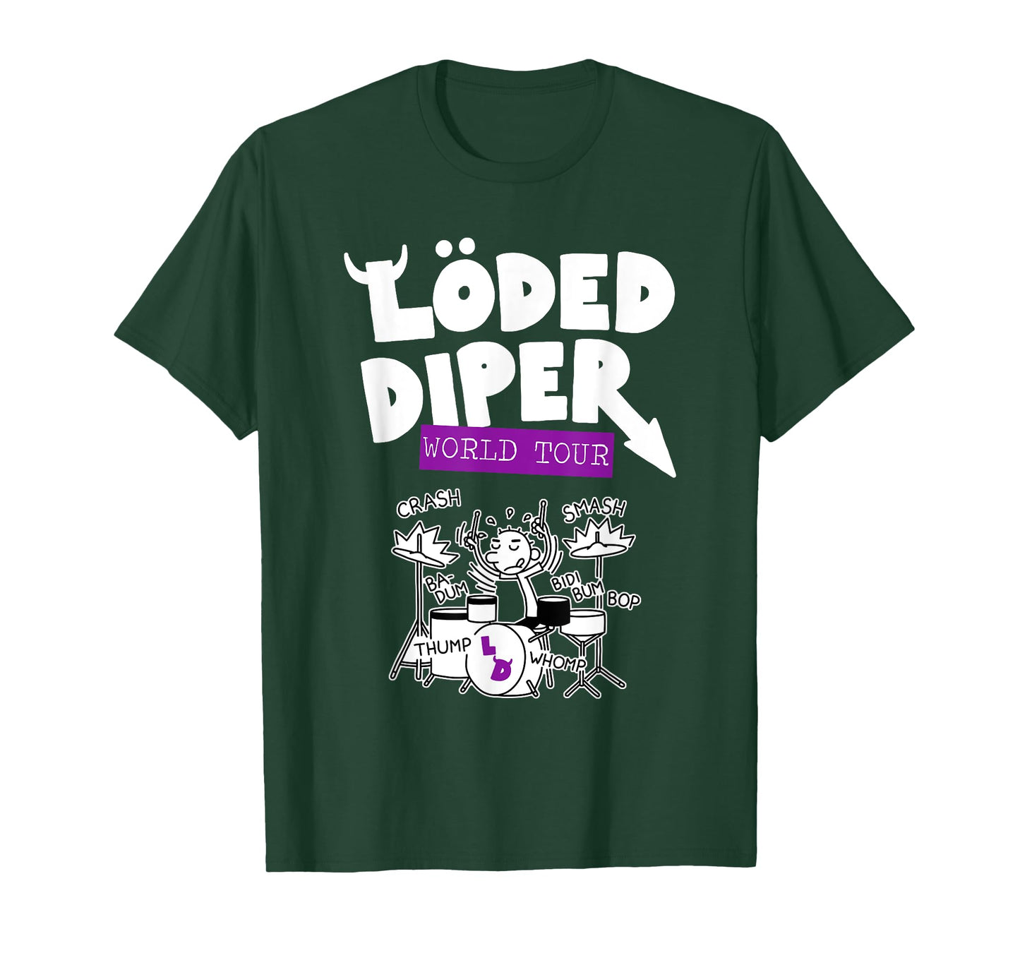 Diary of a Wimpy Kid Front and Back Loded Diper Band Funny T-Shirt