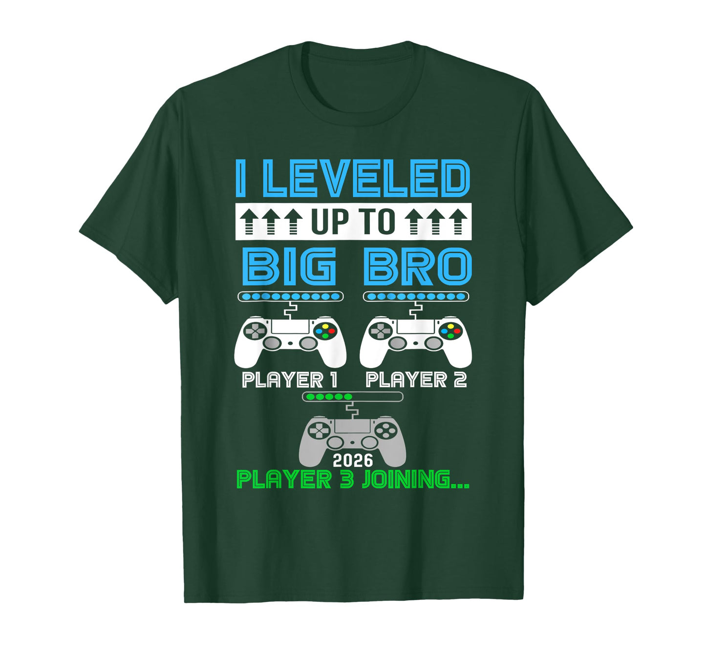 leveled Up To Big Brother Again Big Brother Est 2026 Kids T-Shirt
