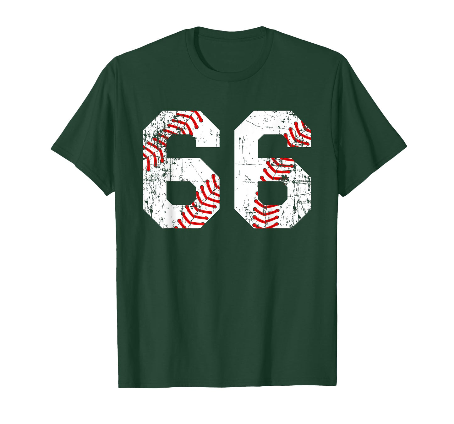 Vintage Baseball 66 Jersey Number T-Shirt