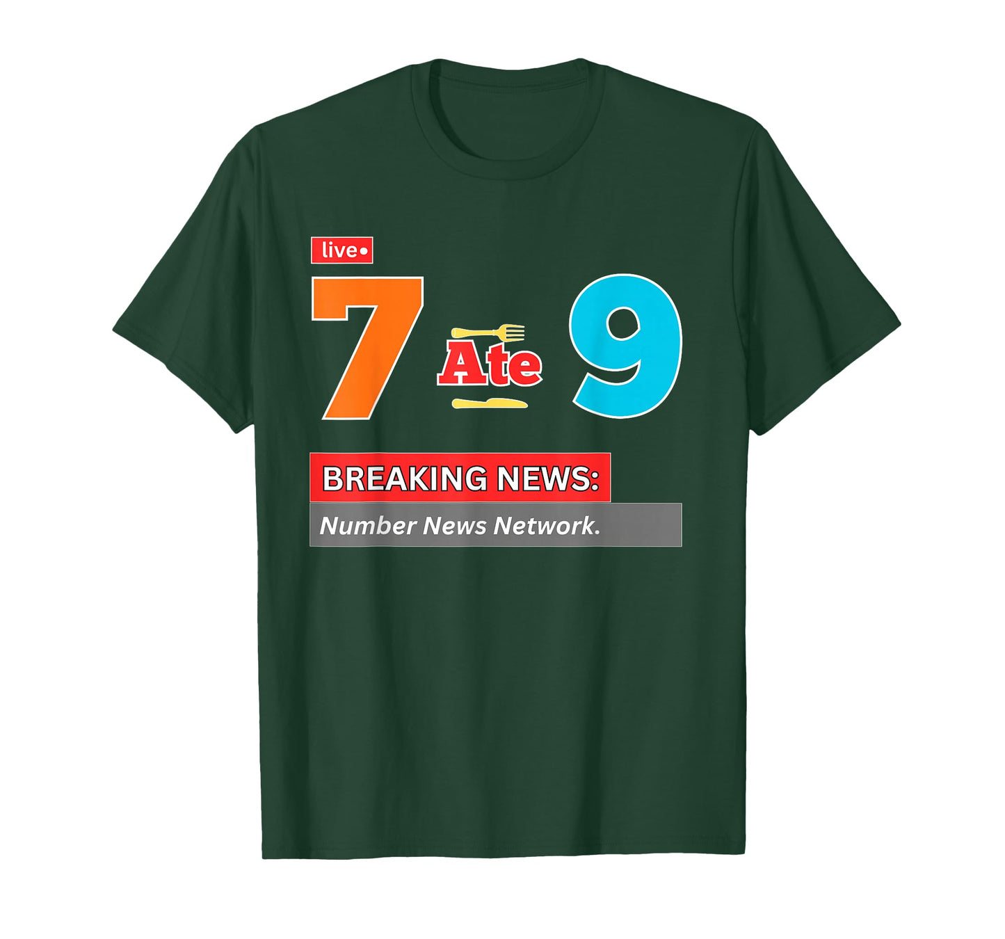Breaking News 7 Ate 9 Math Joke Funny 67 Meme Halloween T-Shirt