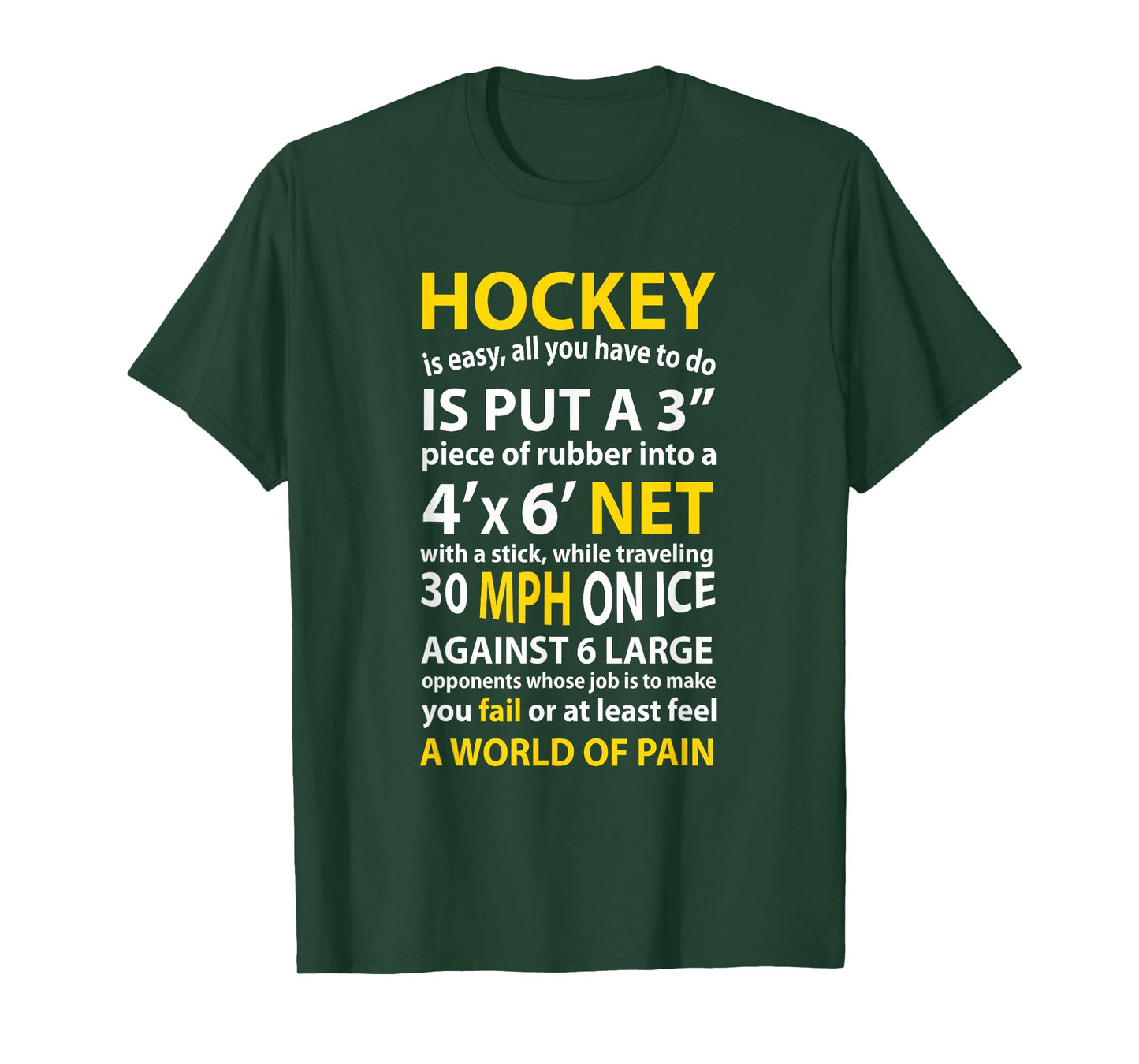 Funny Hockey Quote Hockey Is Easy Gift For Men Women Fans T-Shirt