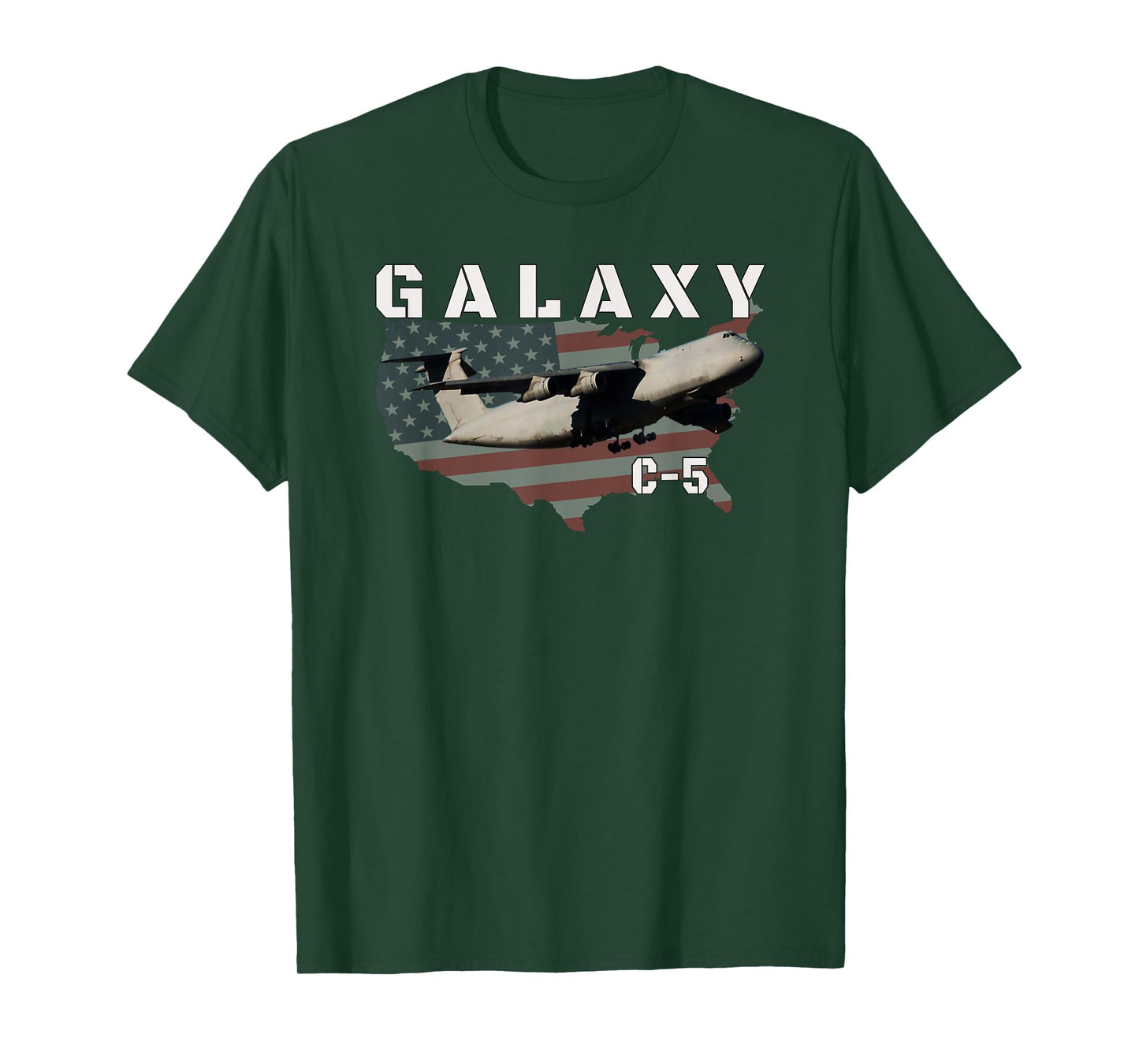 C-5 Galaxy Strategic Military Transport Aircraft Aviation T-Shirt