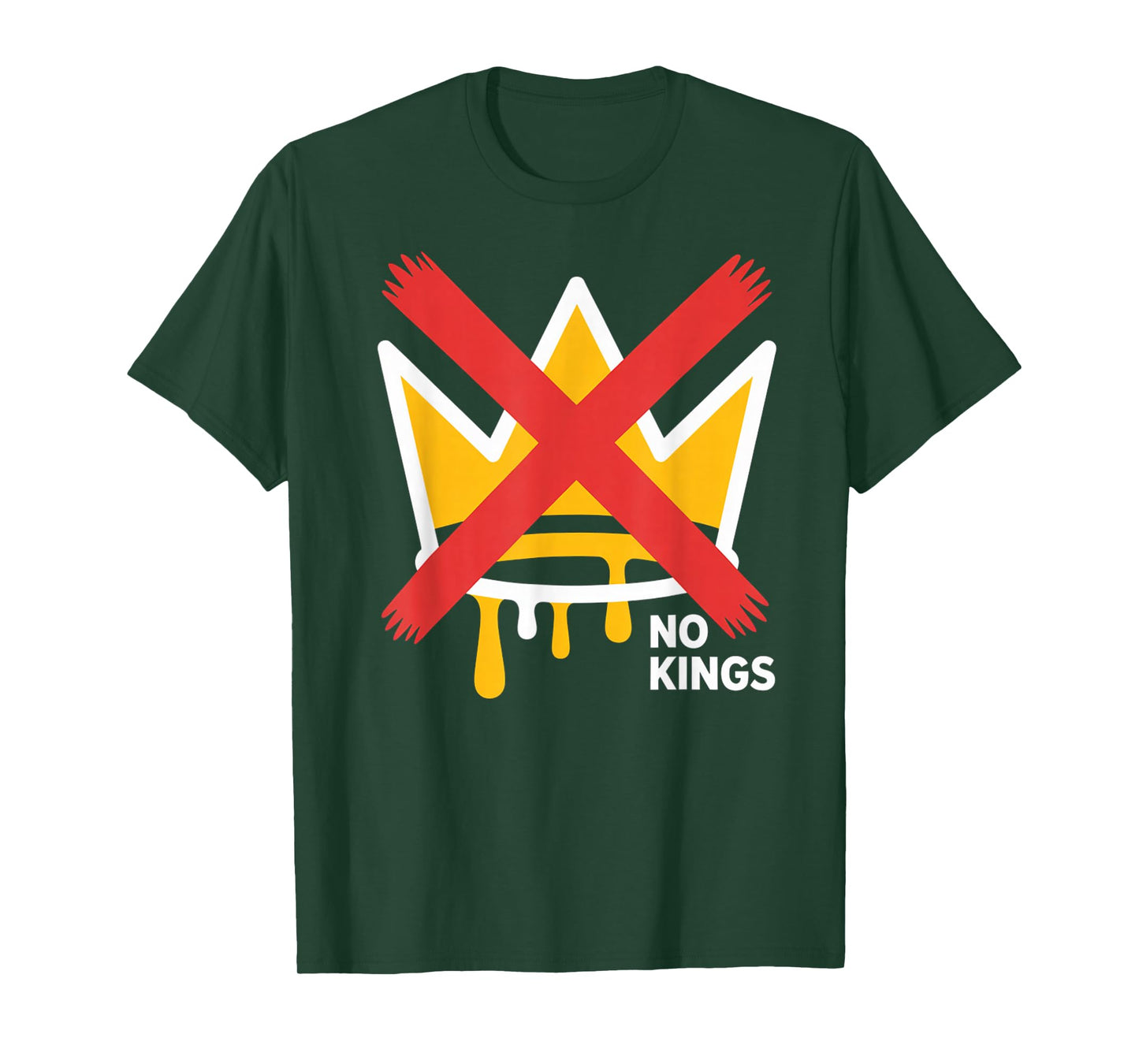 No Kings Protest Sign Defiant Voice Men Women Retro No Kings T-Shirt