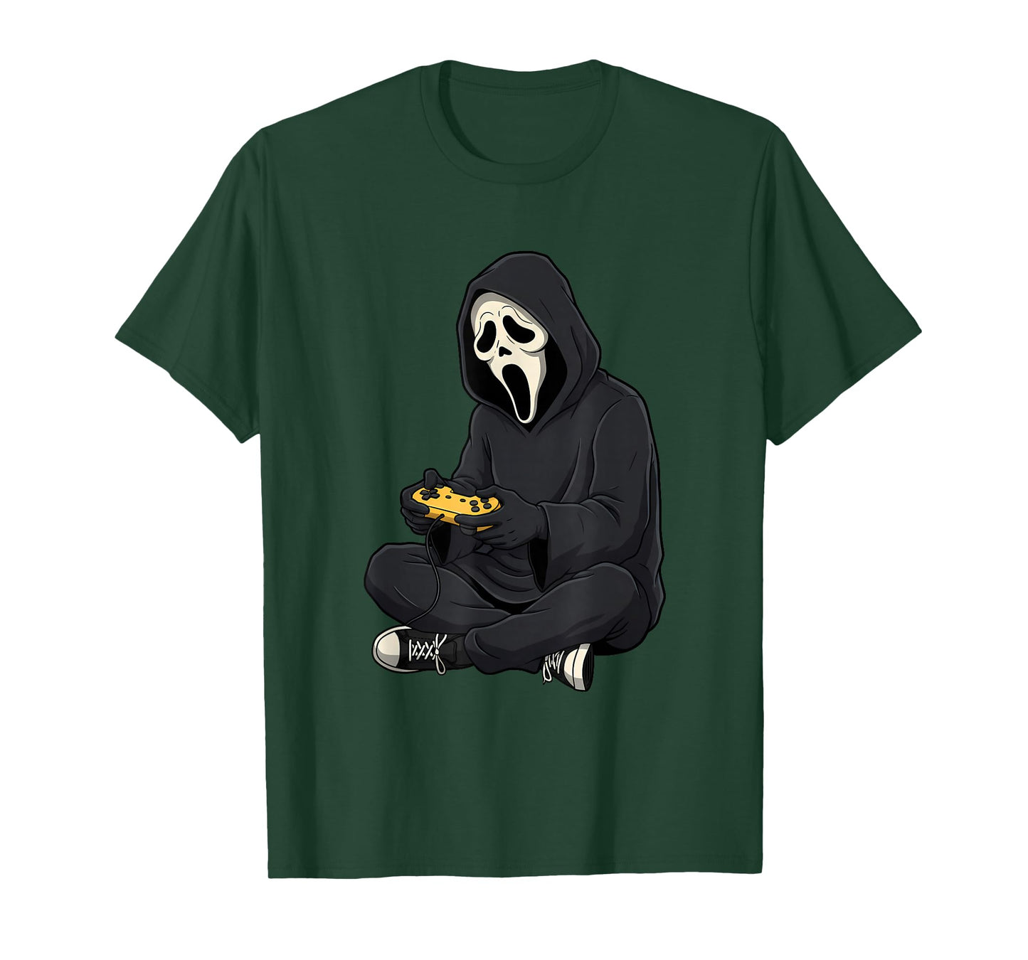 Halloween Scary Face Ghost Mask Gamer Video T-Shirt