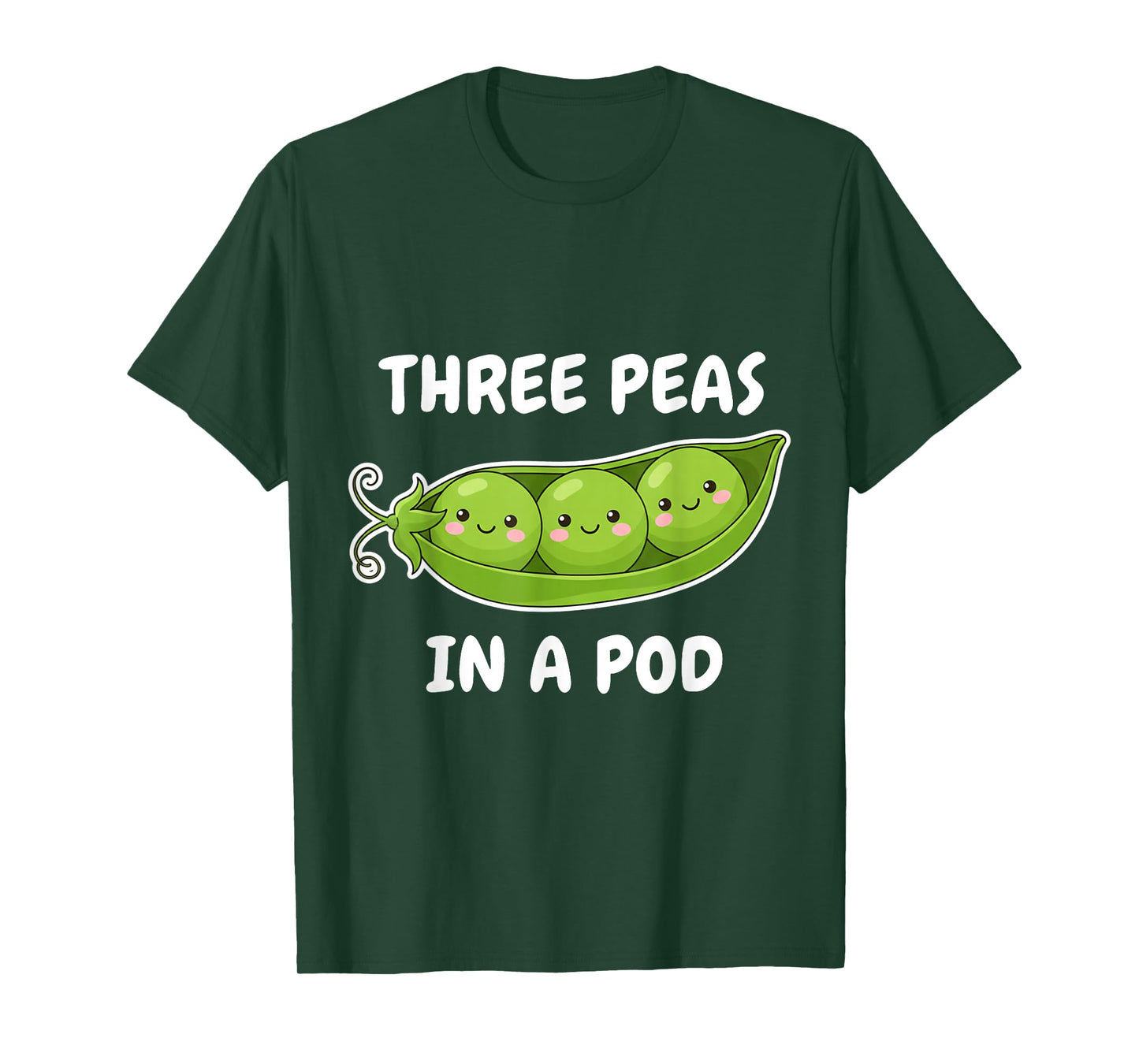 Three Peas in a Pod Cute Kawaii Funny T-Shirt