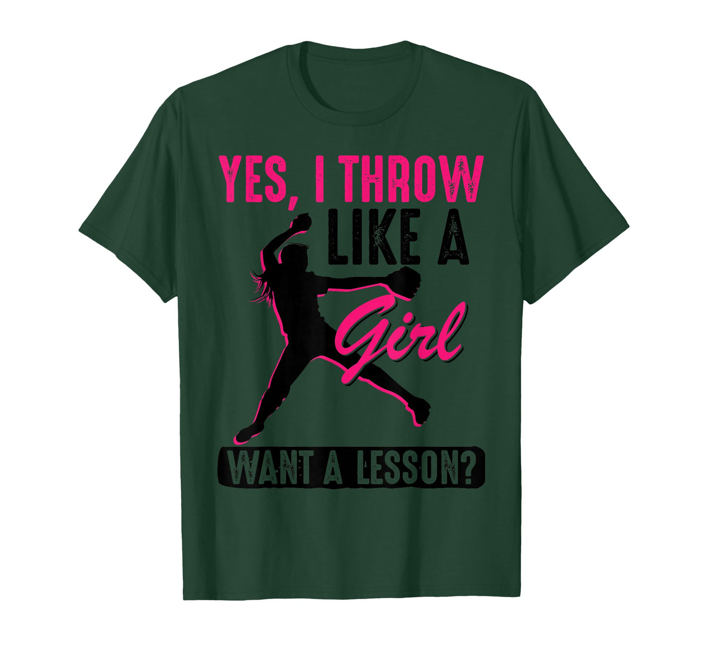 Yes, I Throw Like A Girl | Cool Pitchers Funny Softball Gift T-Shirt
