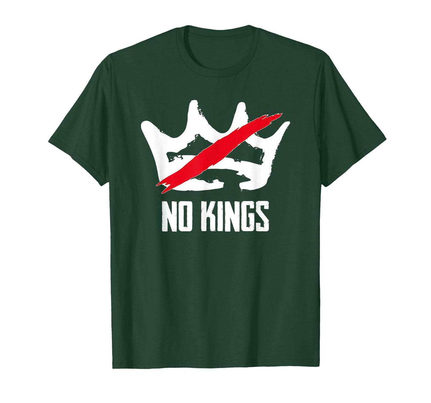 No Kings in America - Crown No Kings Political Protest T-Shirt