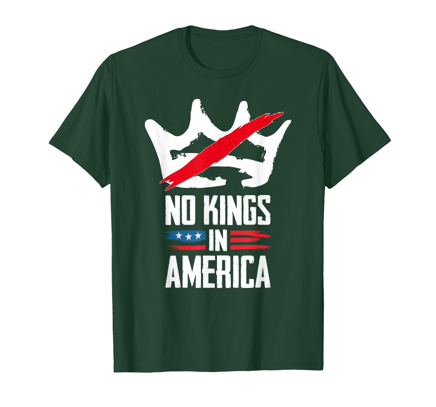 No Kings in America - Crown No Kings Political Protest USA T-Shirt