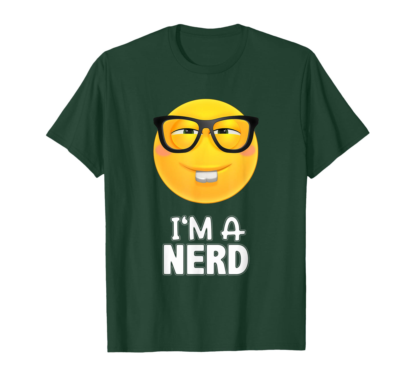 I'm A Nerd Glasses Emoticon SHIRT - Yellow Face Tee T-Shirt