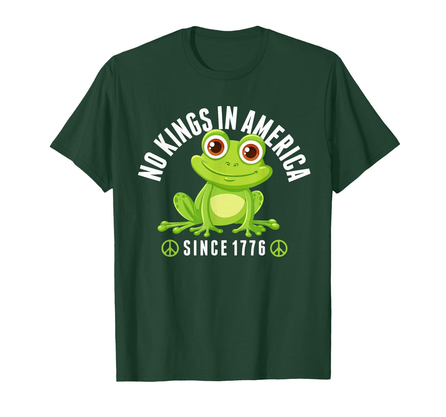 No Kings in America Since 1776 Cute Frog T-Shirt