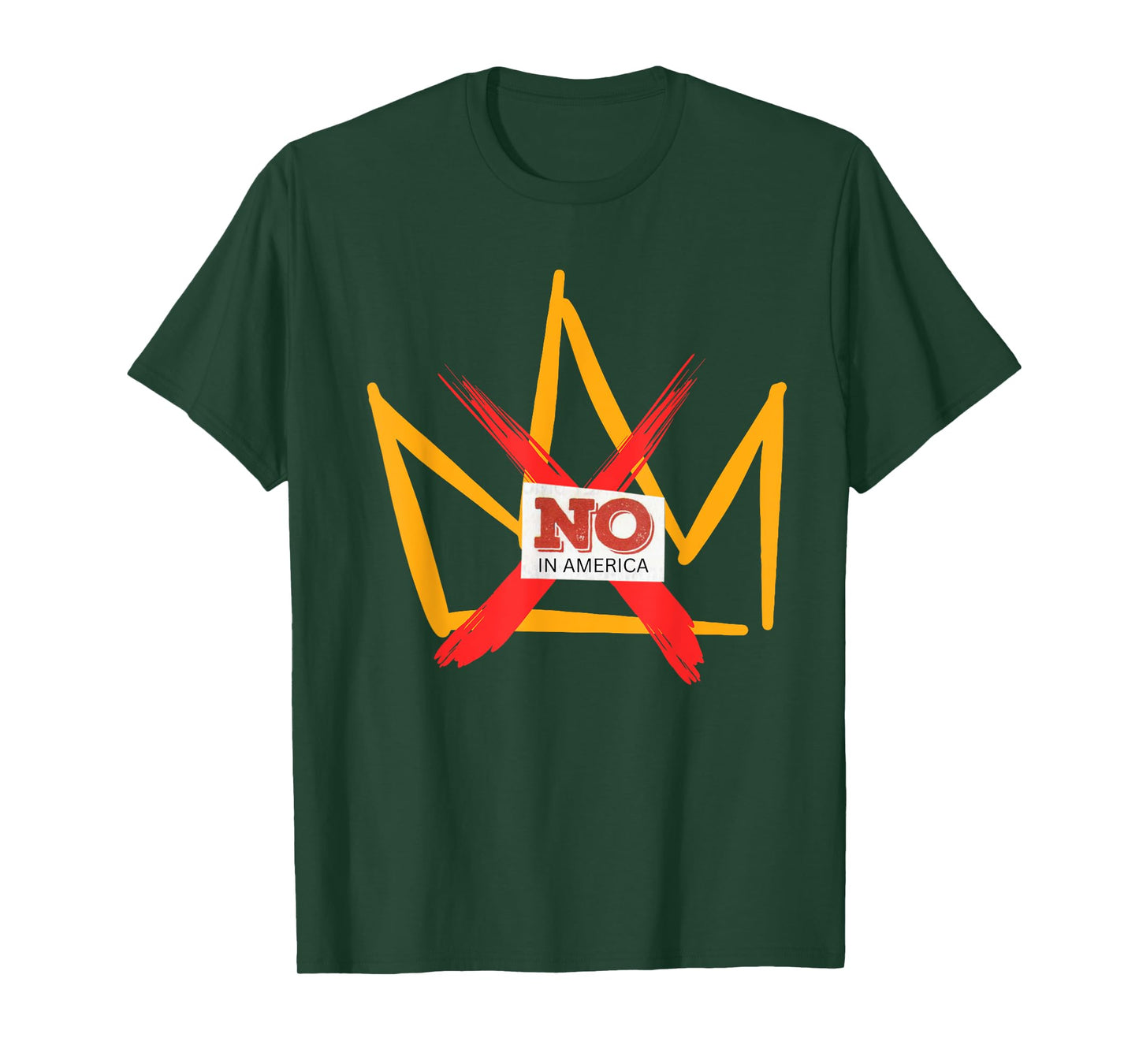 Front and Back "No KINGS in America' double sided design T-Shirt