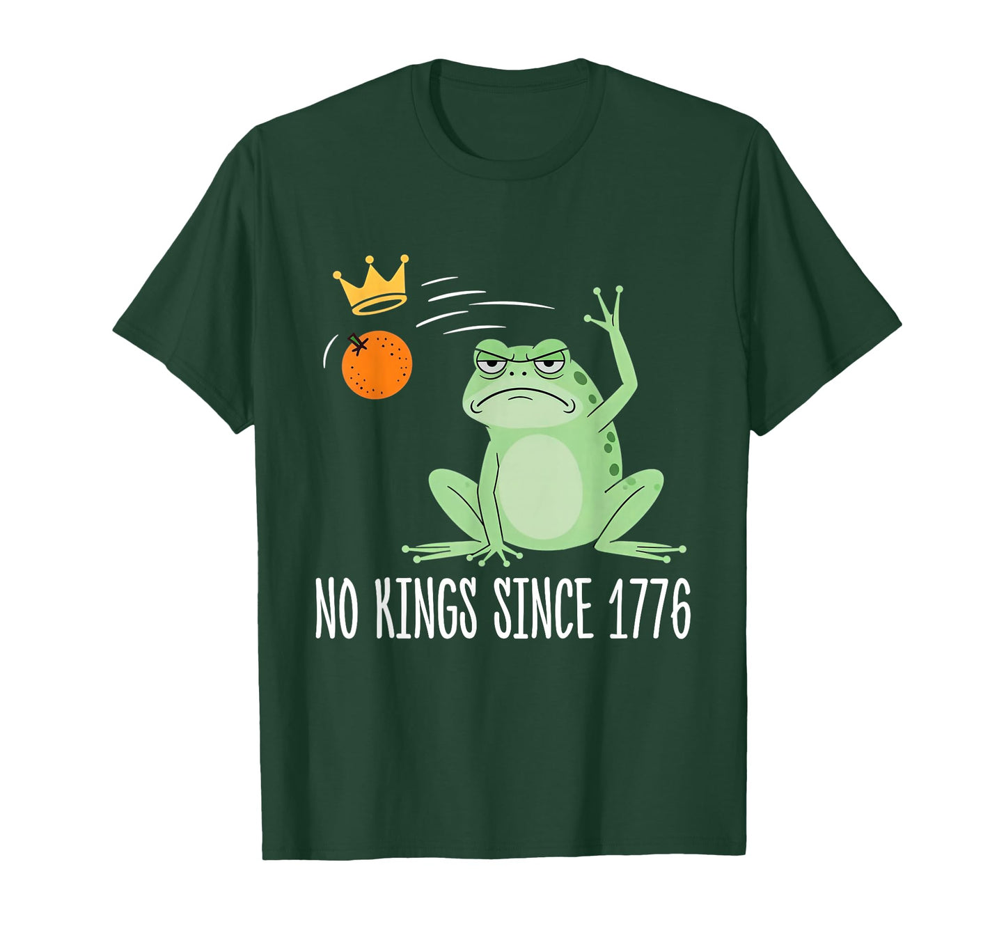 Funny Resist Portland Frog No Kings Since 1776 Frog Protest T-Shirt