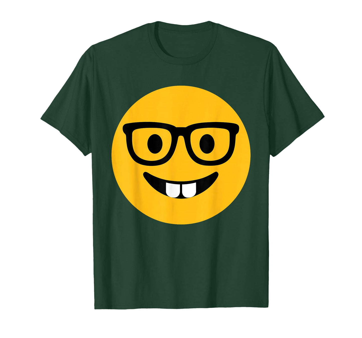 Funny Emoticon Nerd Glasses Buckteeth Hilarious Nerdy Face T-Shirt