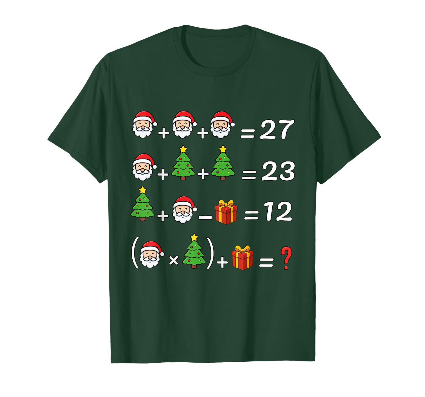 Funny 67 Meme Christmas Math Teacher Santa Six Seven Puzzle T-Shirt
