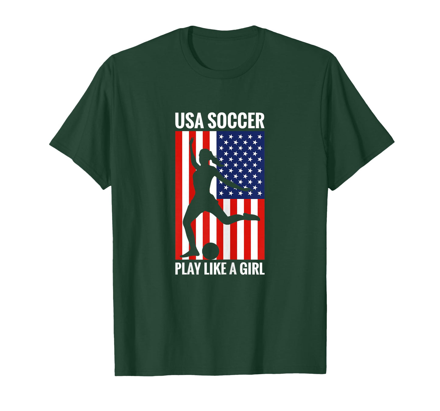 Funny Soccer Usa Soccer Play Like A Girl T-Shirt