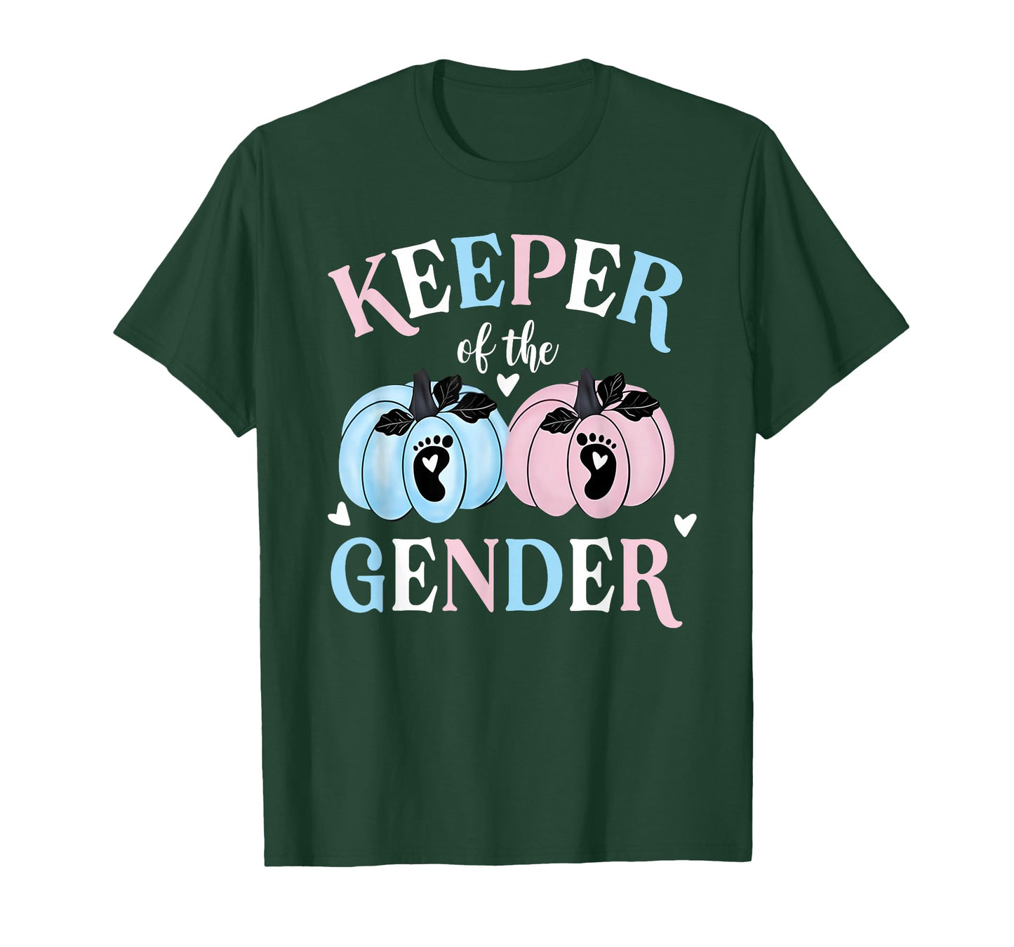 Keeper of The Gender Reveal Baby Pumpkin Pink Or Blue T-Shirt