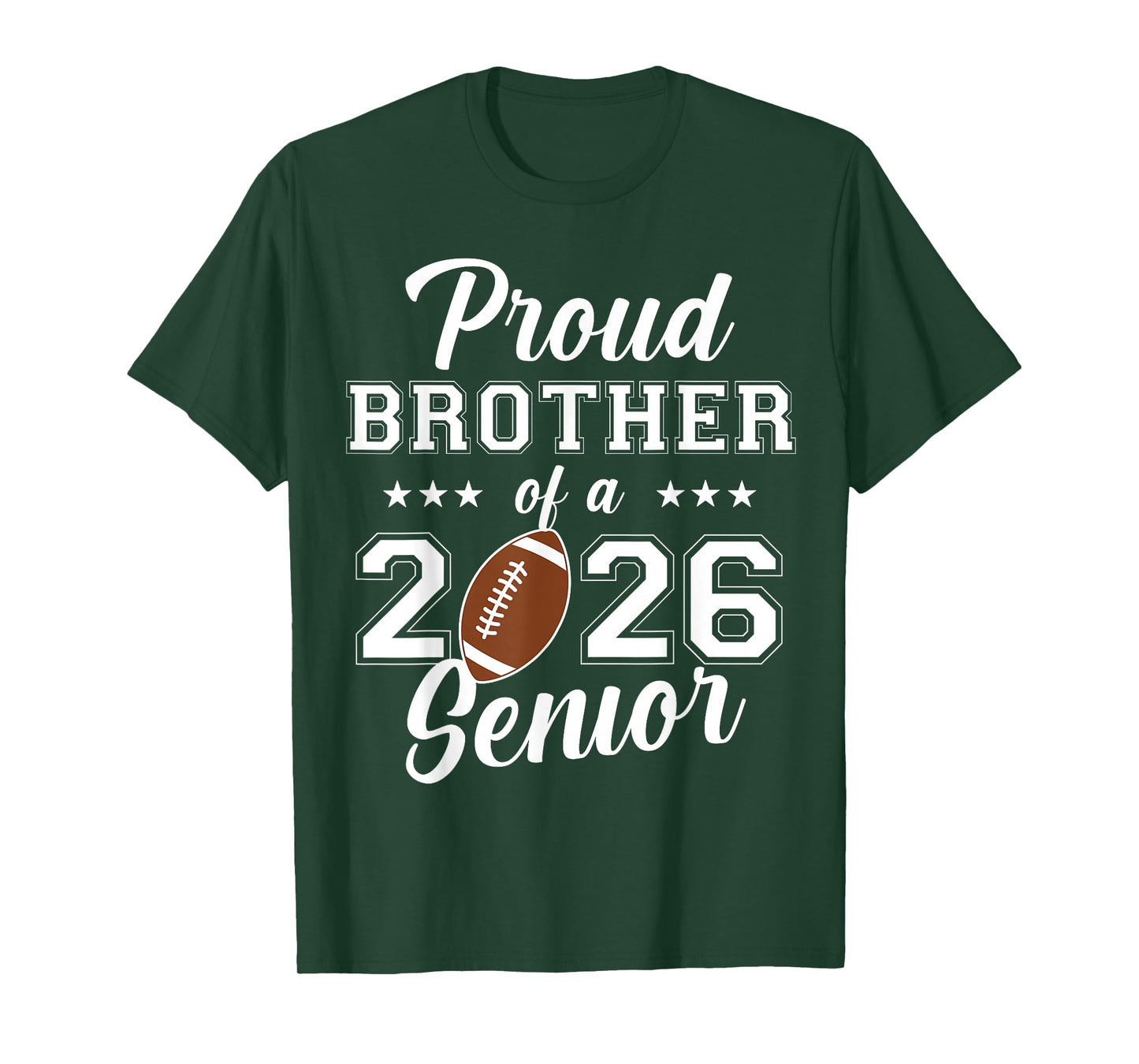 Senior Football Brother Class Of 2026 Graduation Graduate T-Shirt