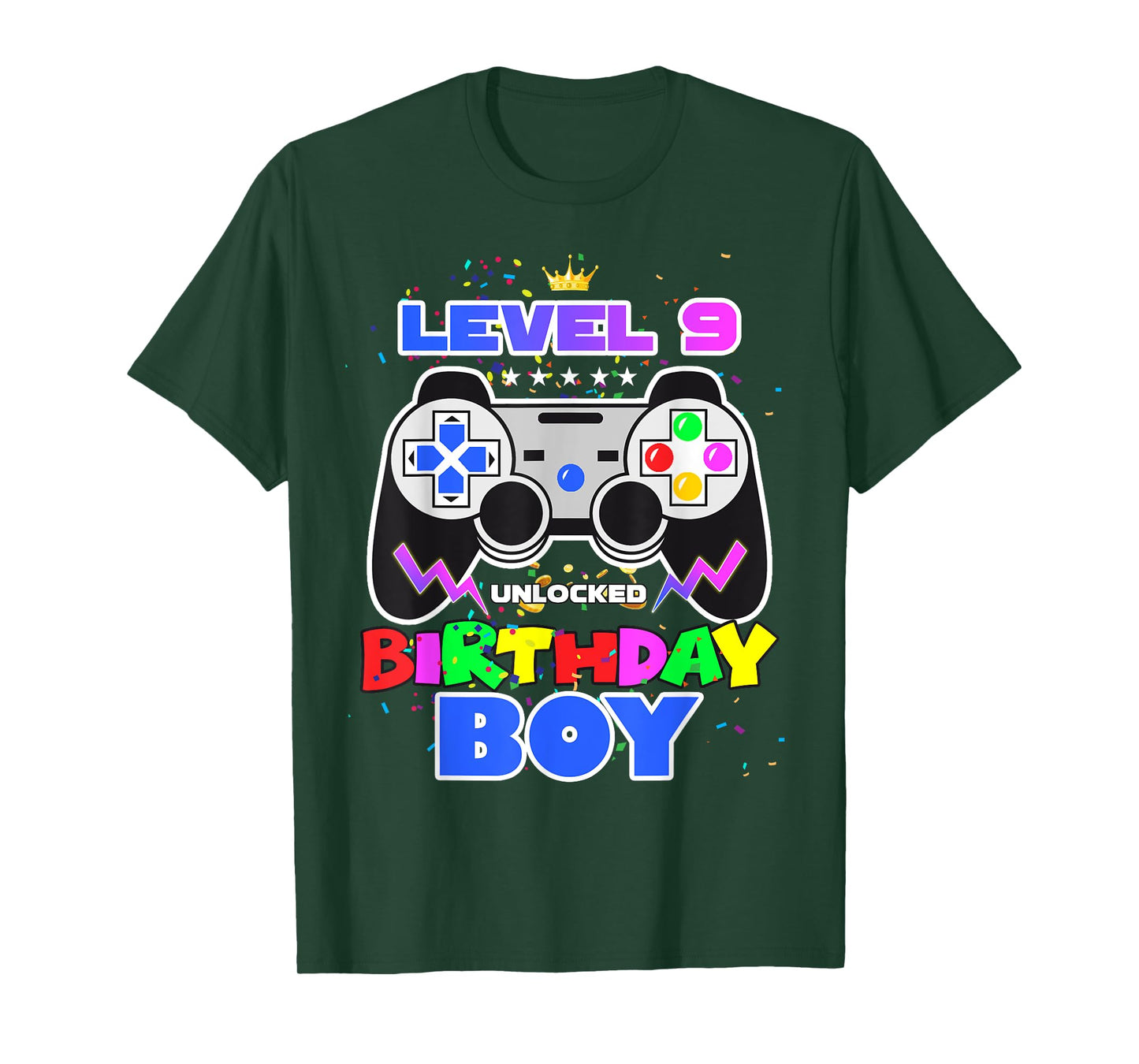 Level 9 Unlocked 9th Birthday Gamer Birthday Boy Video Game T-Shirt