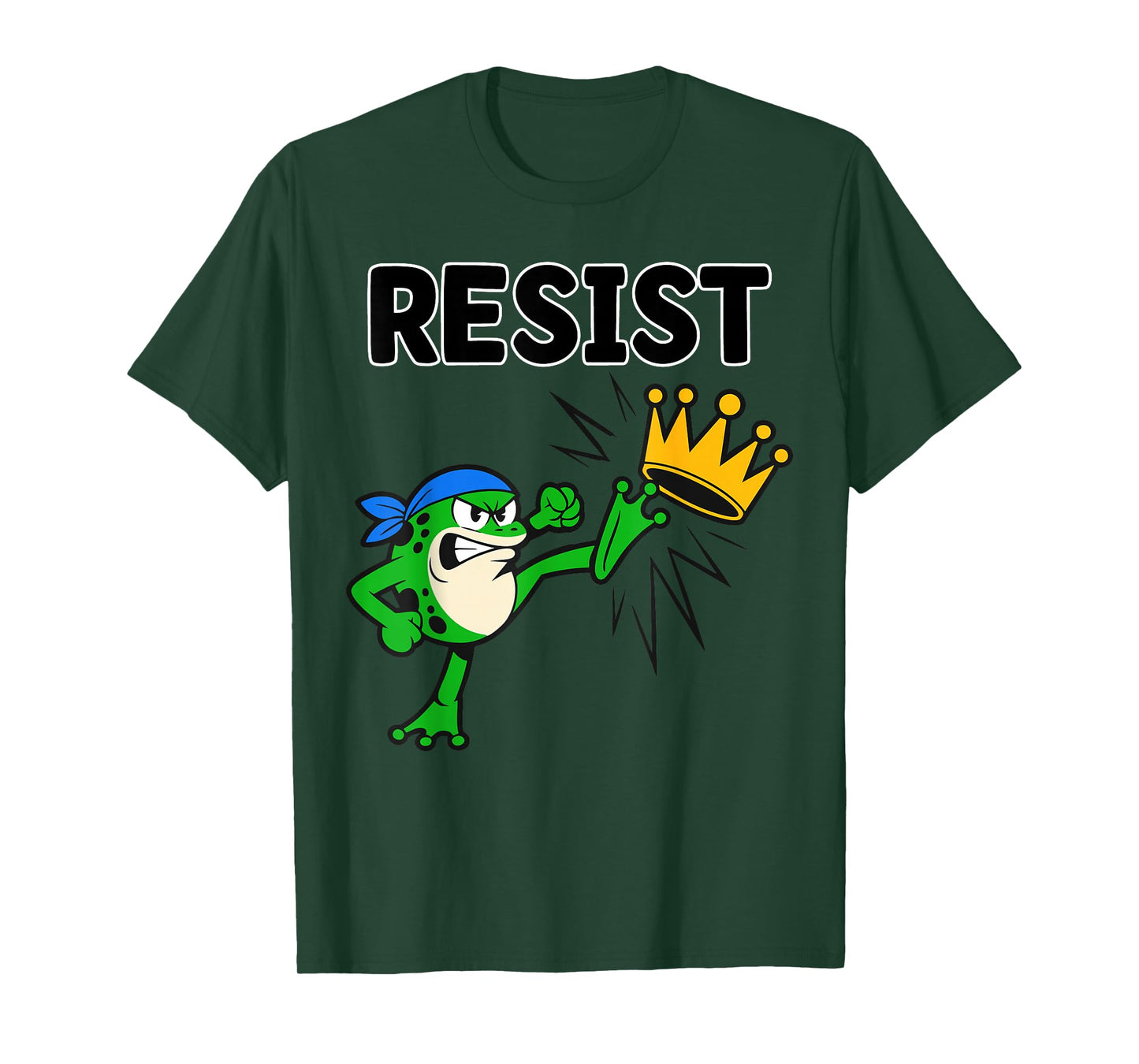 Resist Frog Protest No Kings in America Men Women Portland T-Shirt