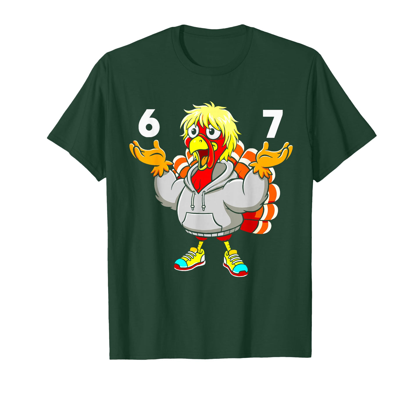 Funny 67 Thanksgiving Meme Turkey Six Seven Costume Boy Girl T-Shirt