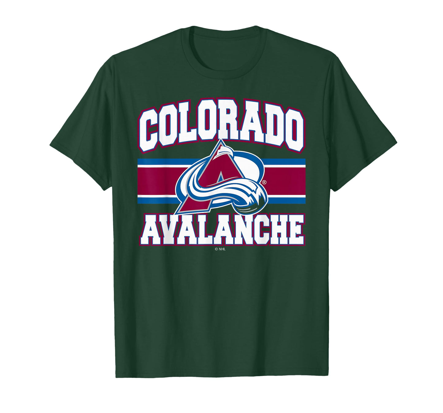 Colorado Avalanche Stripe Black Officially Licensed T-Shirt