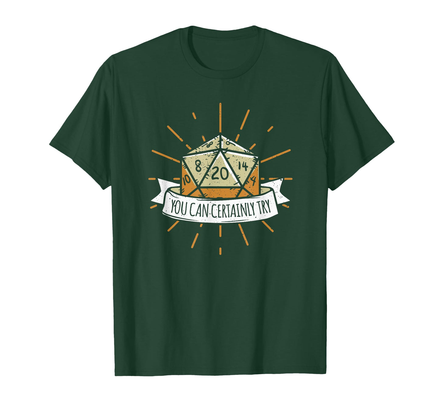Nerd Tischspiel Dungeon You Can Certainly Try Dragon Dice Wizard Gamer Unisex Adult Women's Black Modern Classic Crew Collar Short Sleeve T-Shirt