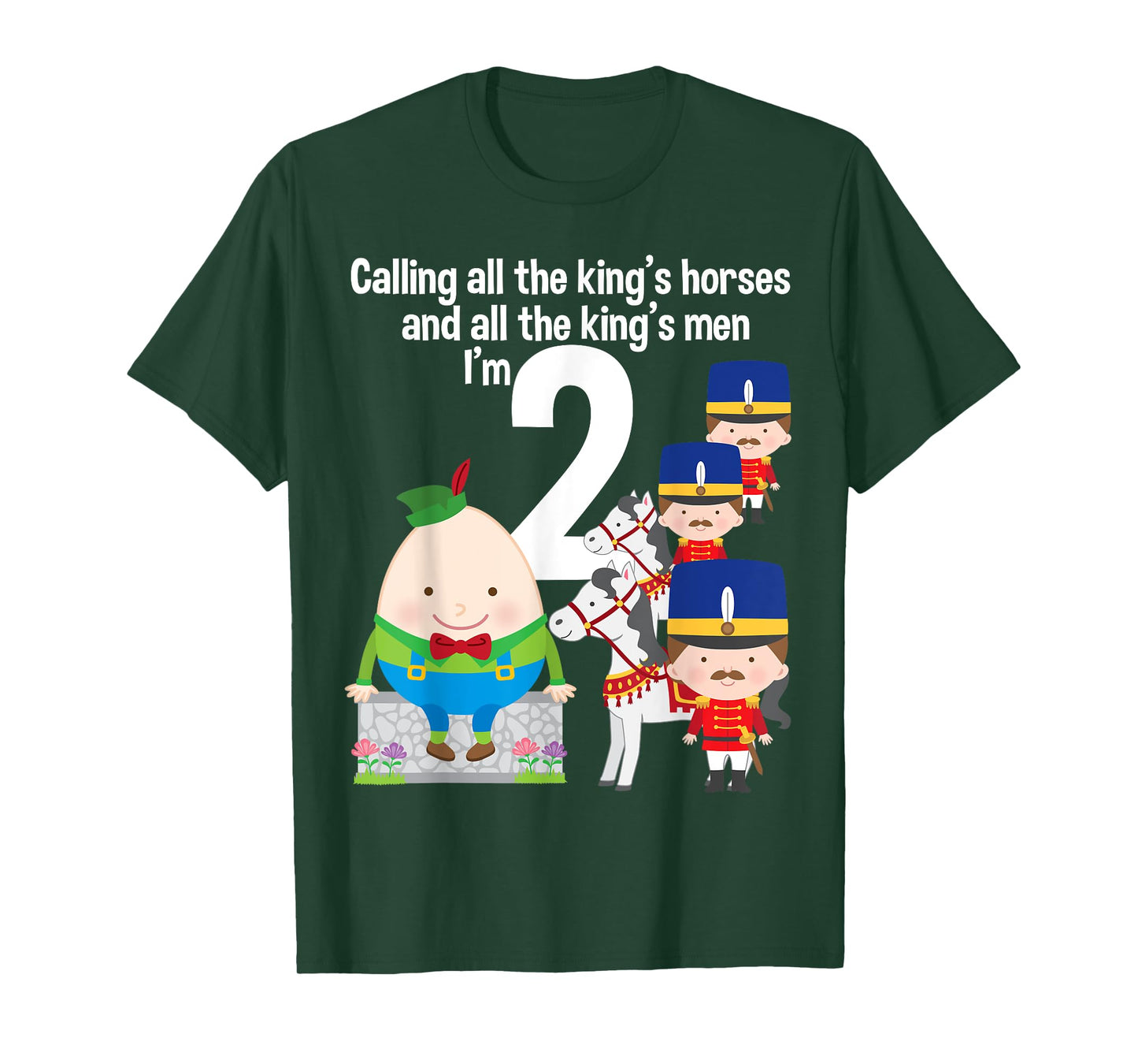 Toddler Kids Humpty Dumpty 2nd Birthday Party Nursery Song T-Shirt
