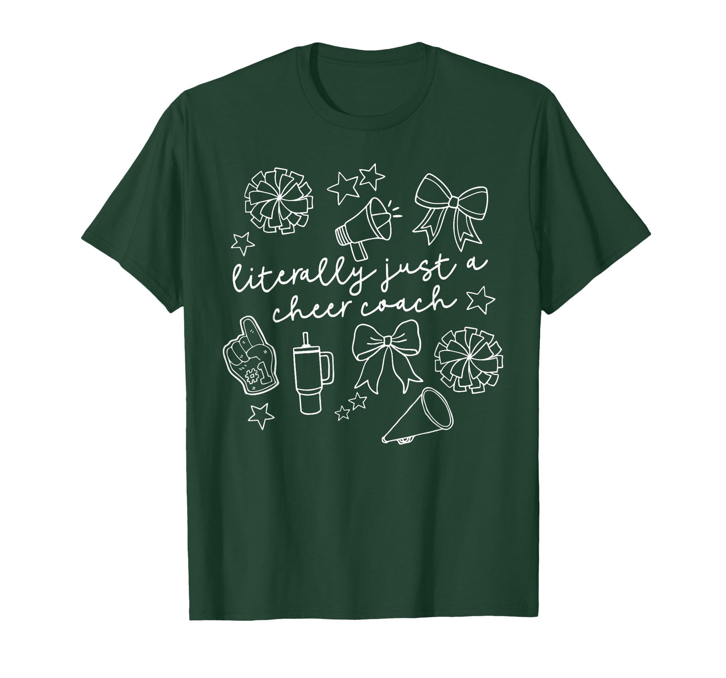 Retro Bow Literally Just A Cheer Coach Cheerleading Coach T-Shirt