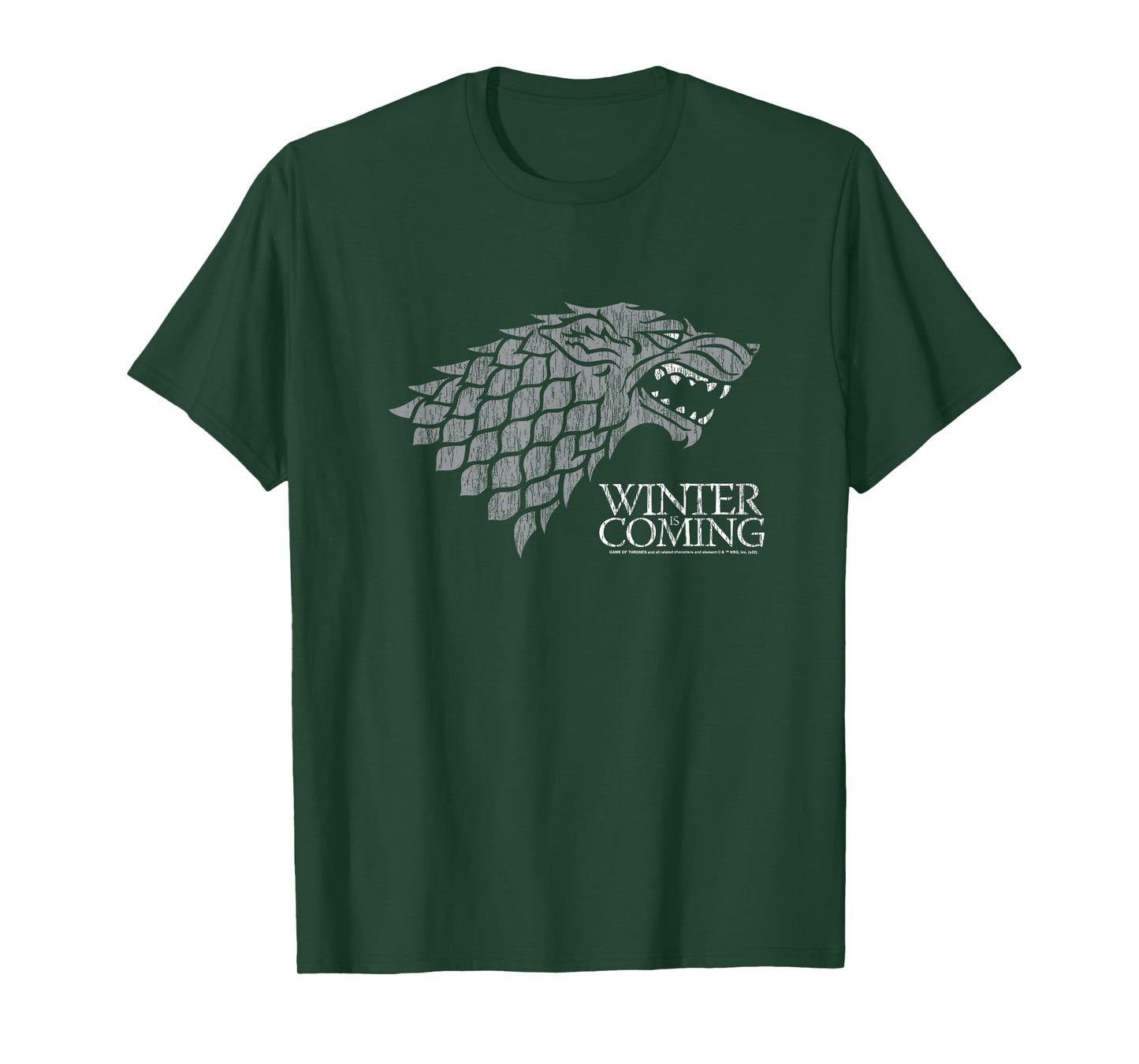 Game of Thrones Startk Winter is Coming on Black T-Shirt