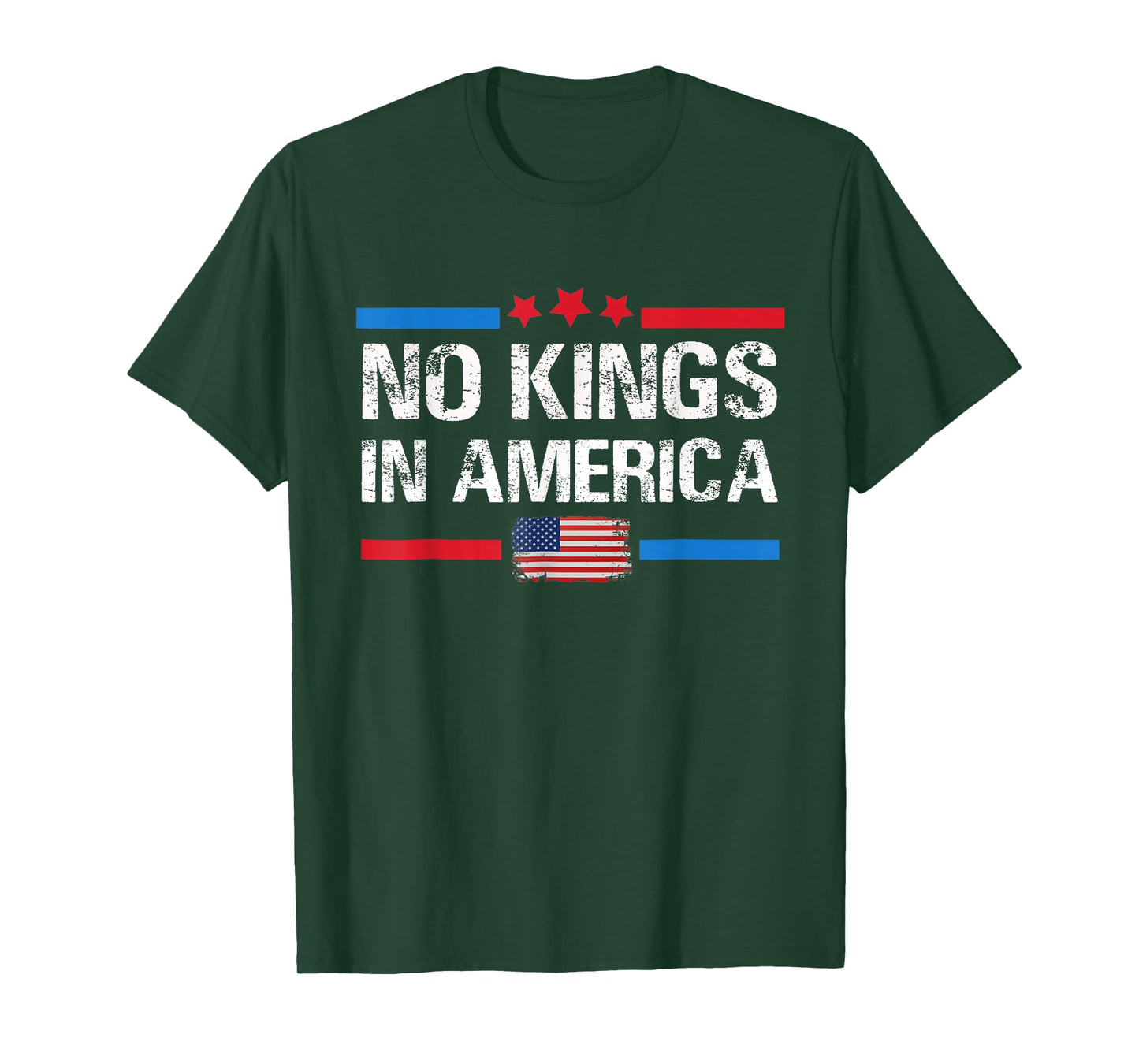 No Kings in America Vintage Patriotic No Kings T-Shirt